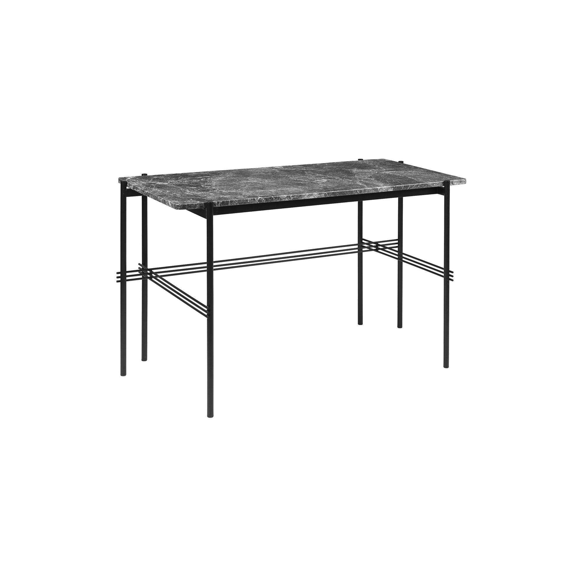 GUBI - TS Desk, grey emperador marble/black