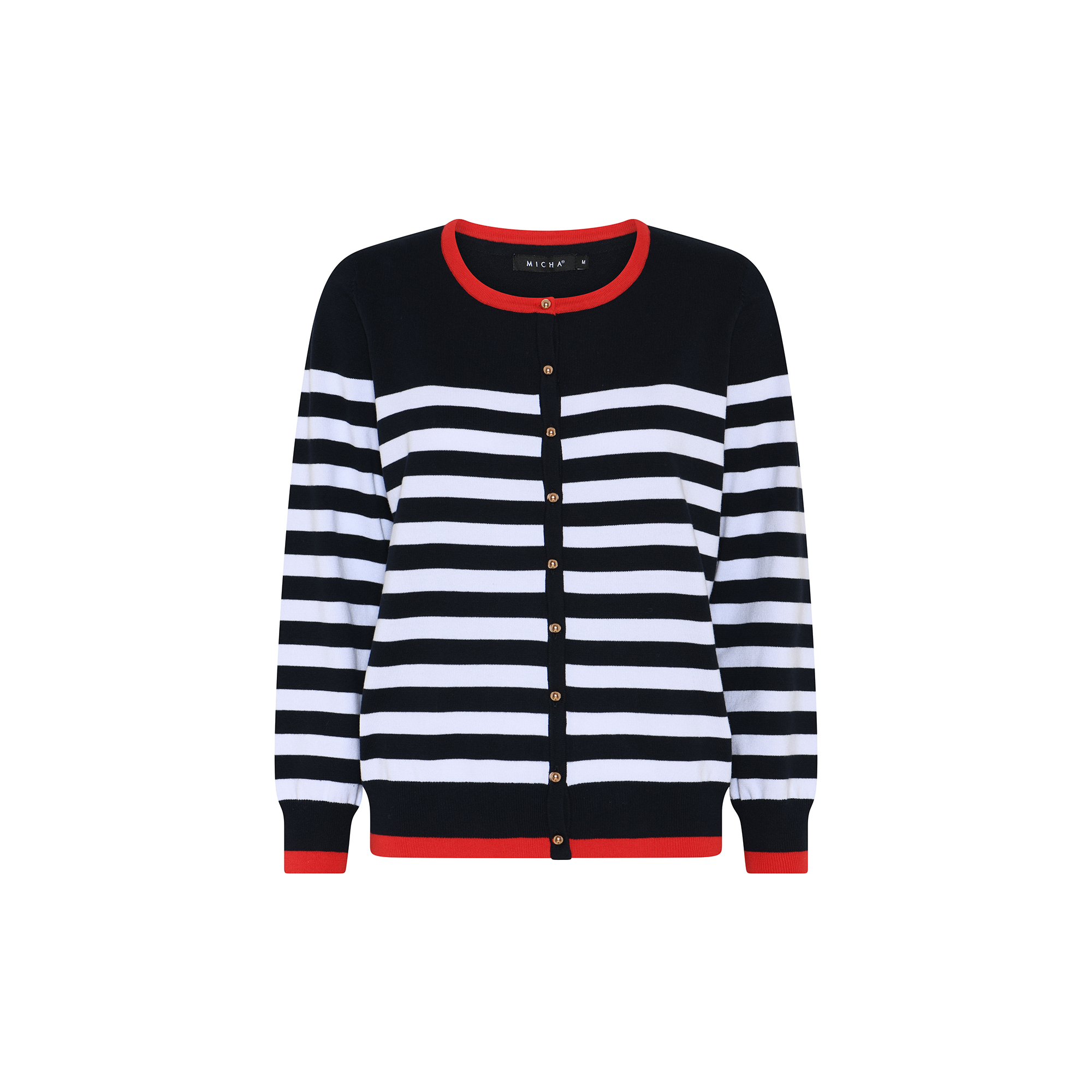 Micha - Cotton Nautical Stripe, navy/white/poppy red - Str. XXL