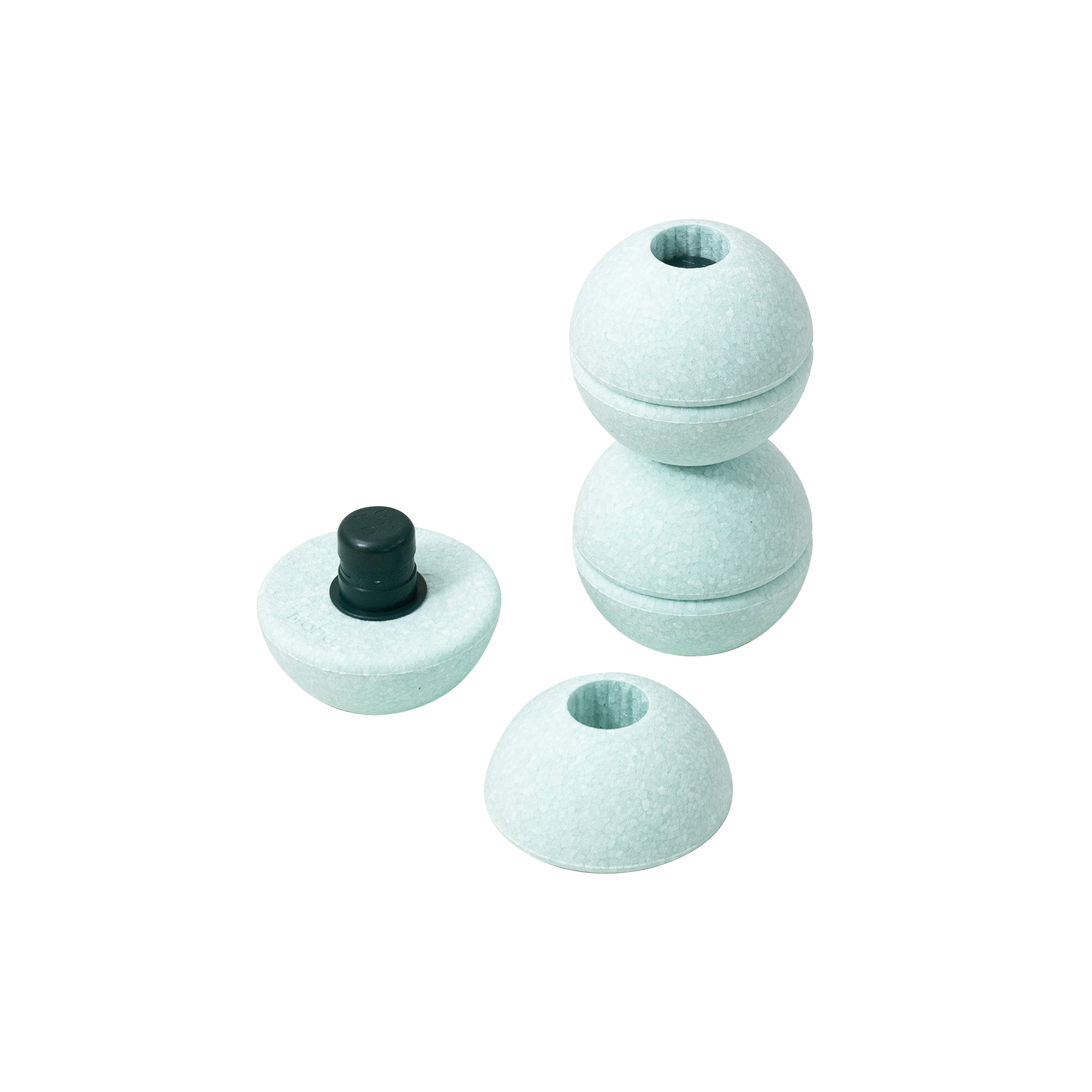 MODU - 3 x skumbolde, ocean mint/forest green