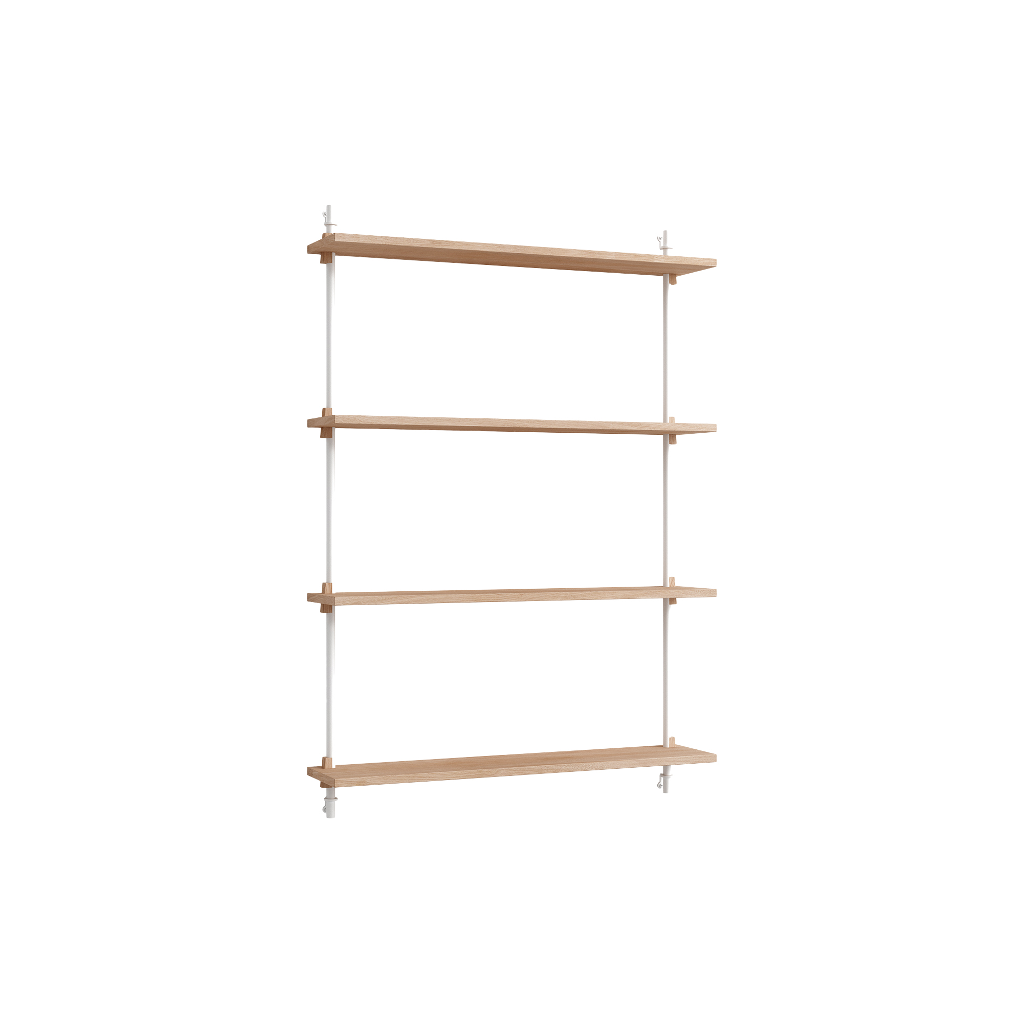 MOEBE - Wall Shelving Medium, oak/white