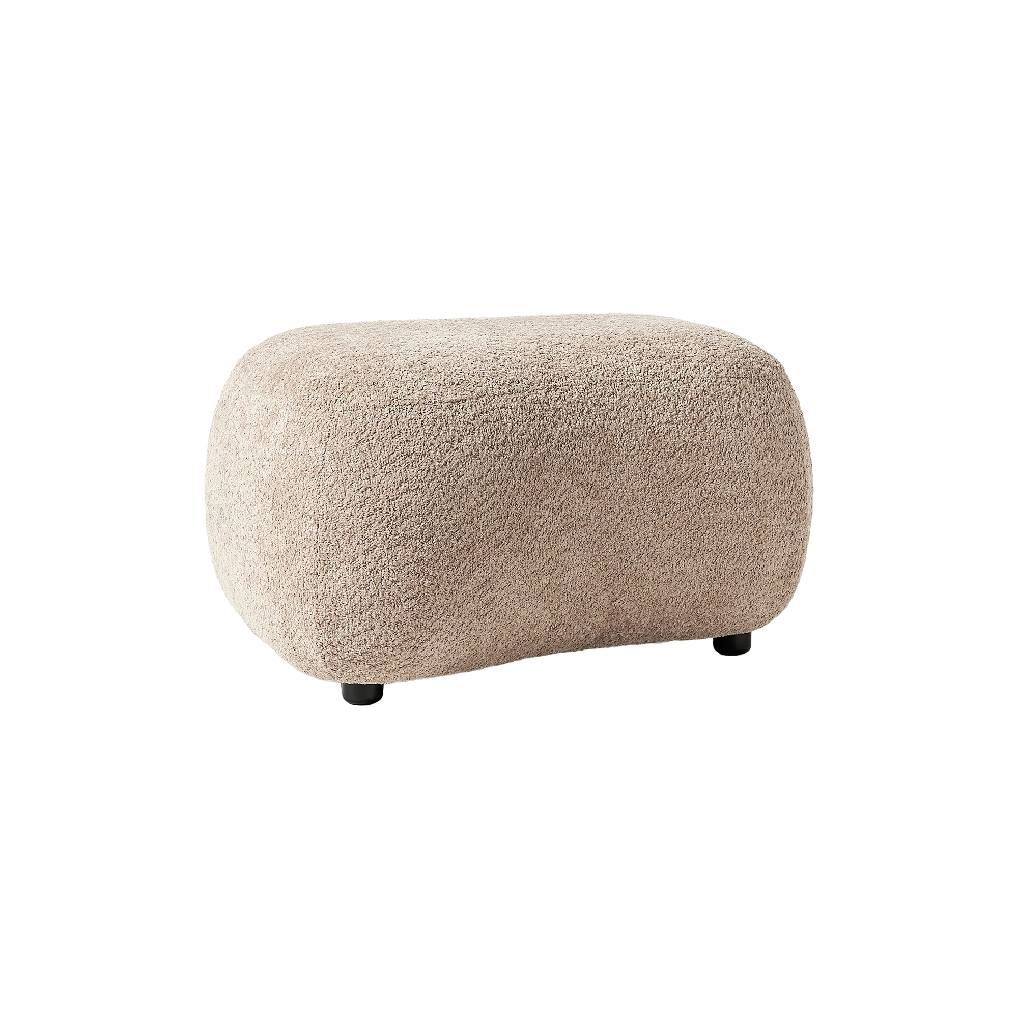 Westwing Collection - Alba Pouf, bouclé beige