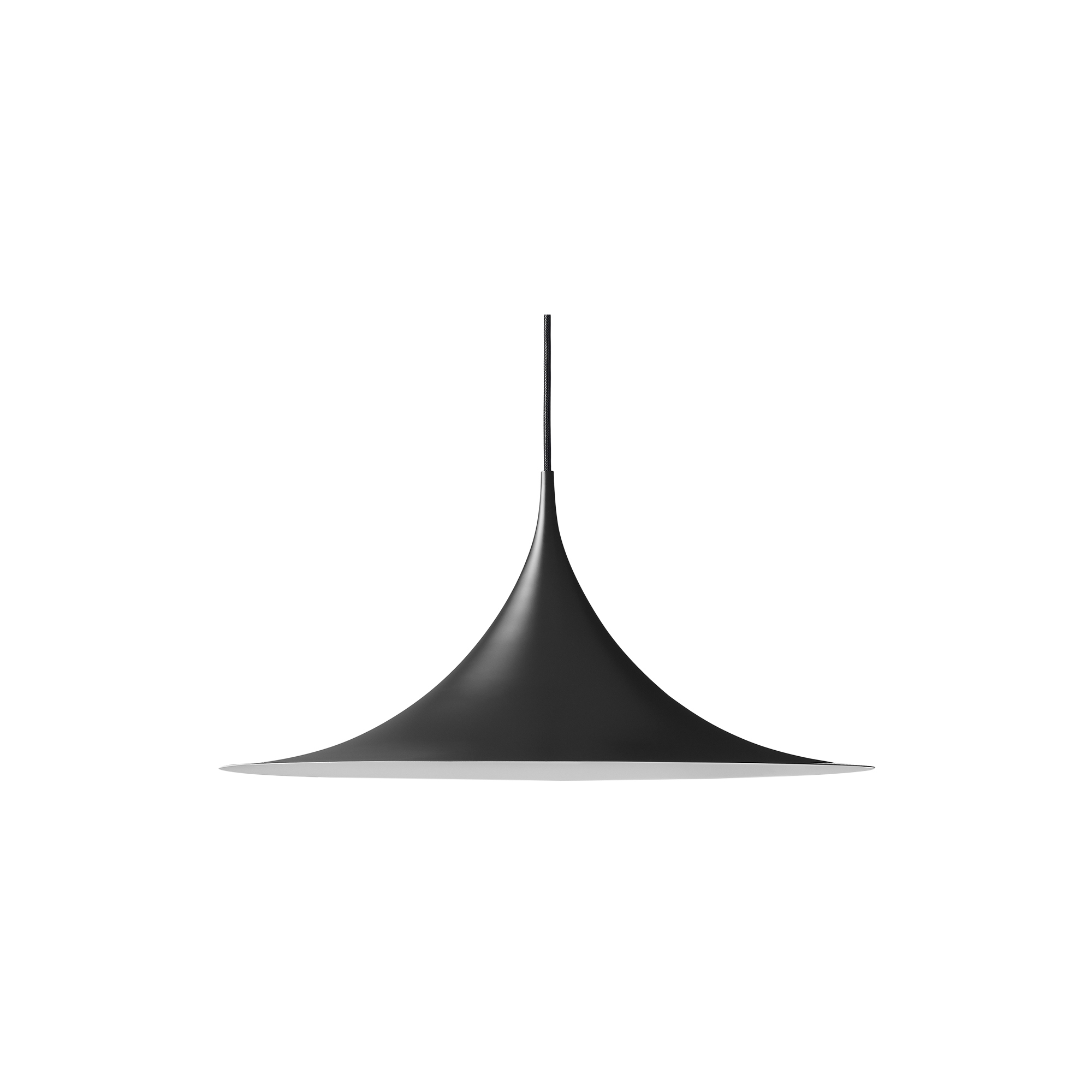 GUBI - Semi Pendant, black semi matt - H: 38 x Ø 60 cm.
