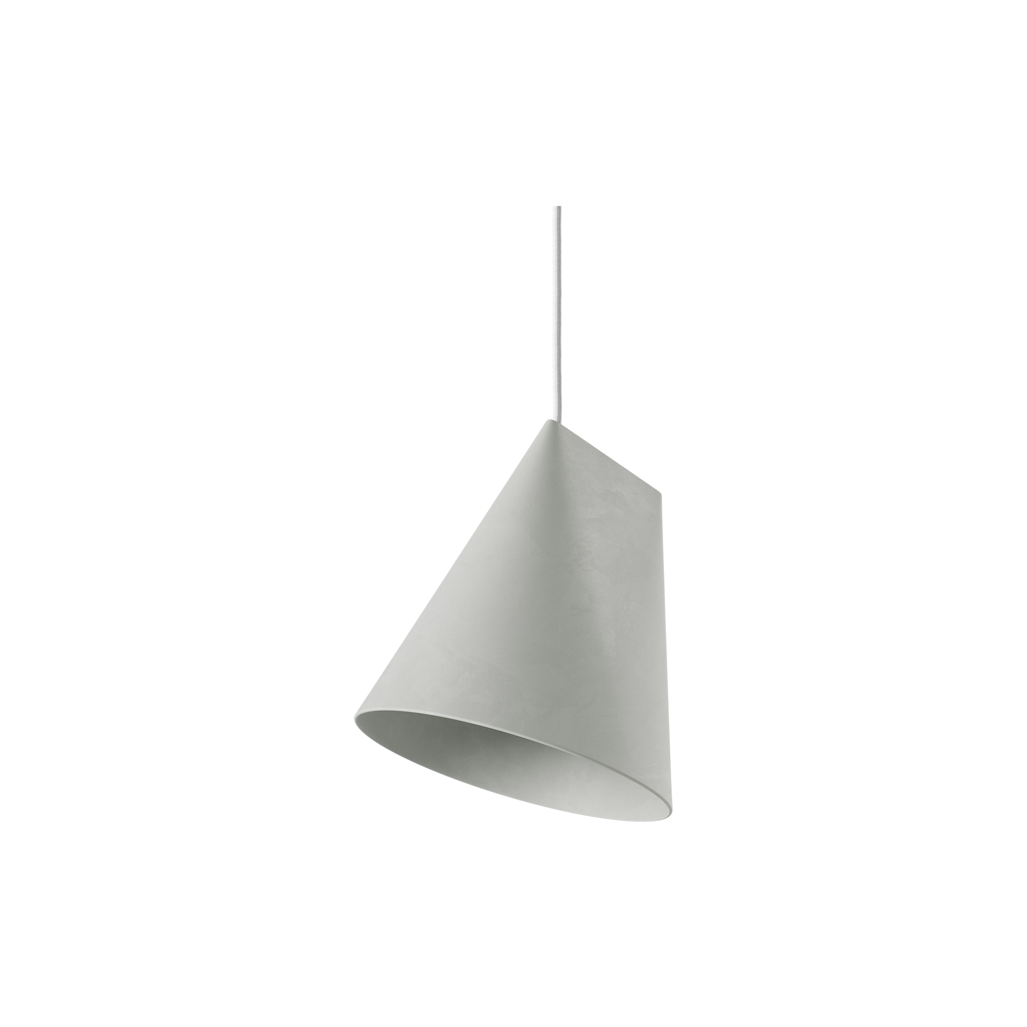 MOEBE - Ceramic Pendant, light grey - Wide