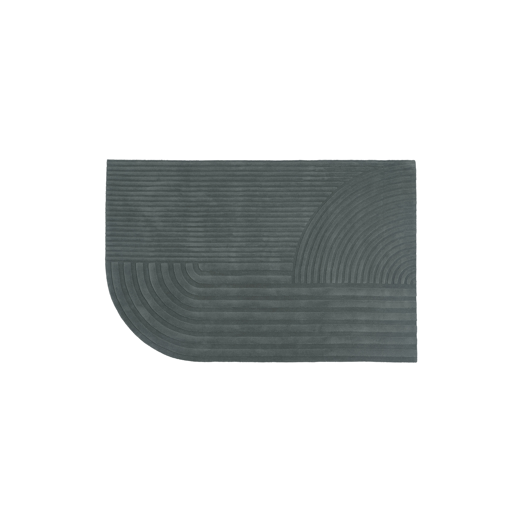 Muuto - Relevo Rug, dark green - 200x300 cm