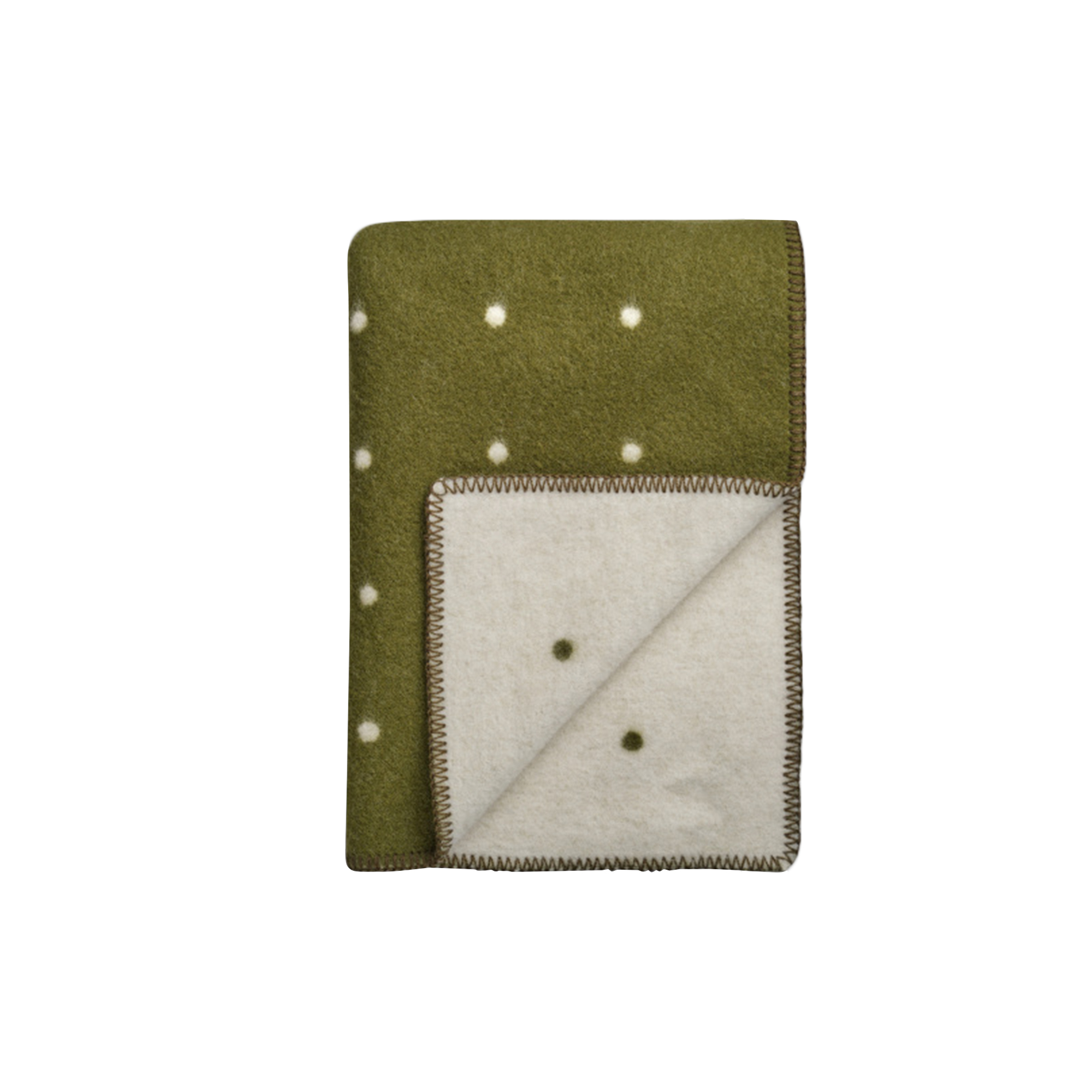 Røros Tweed - PASTILLE Throw, green moss - 135x200 cm
