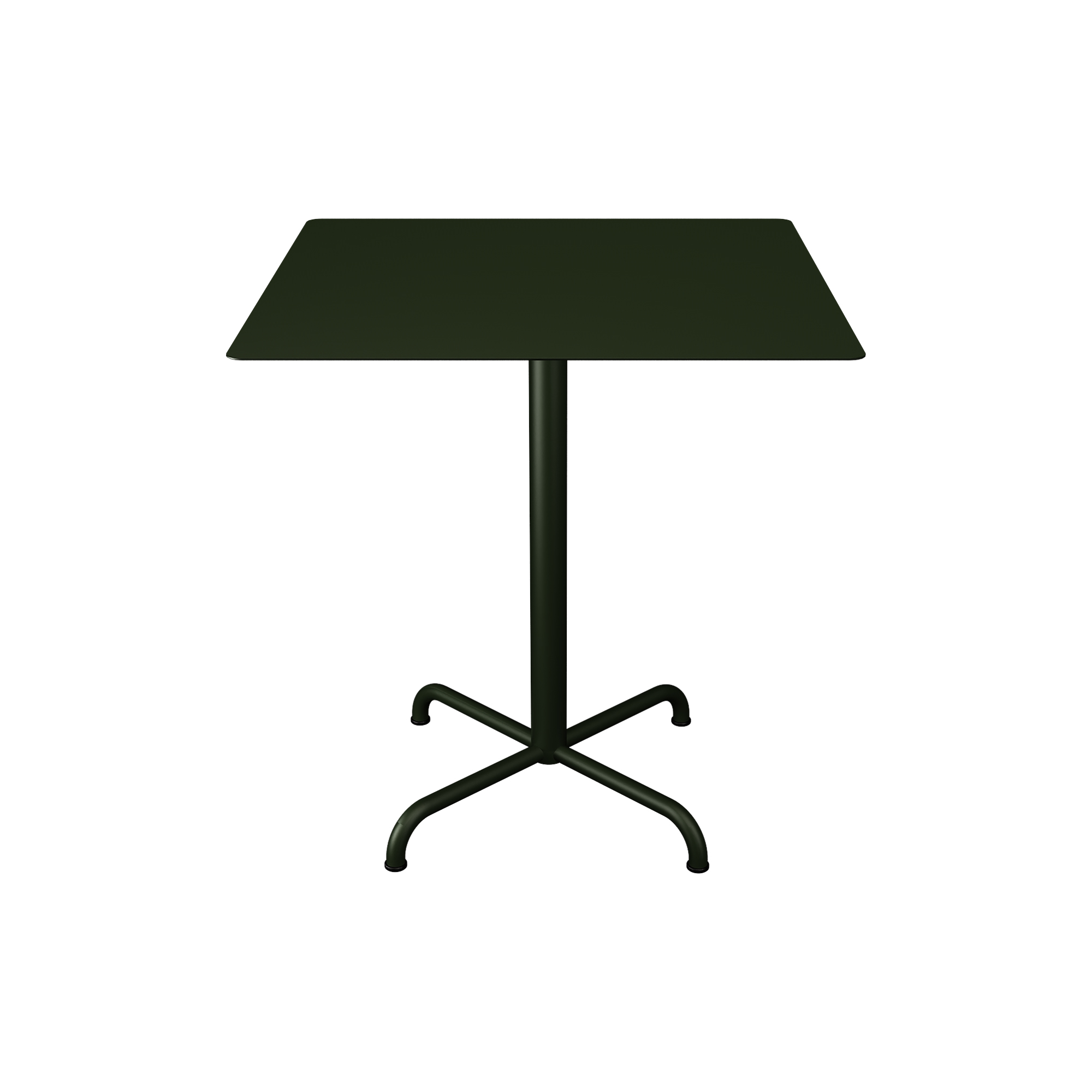 HOUE - PICO Café Table with 4 Star Base 70x70, olive green