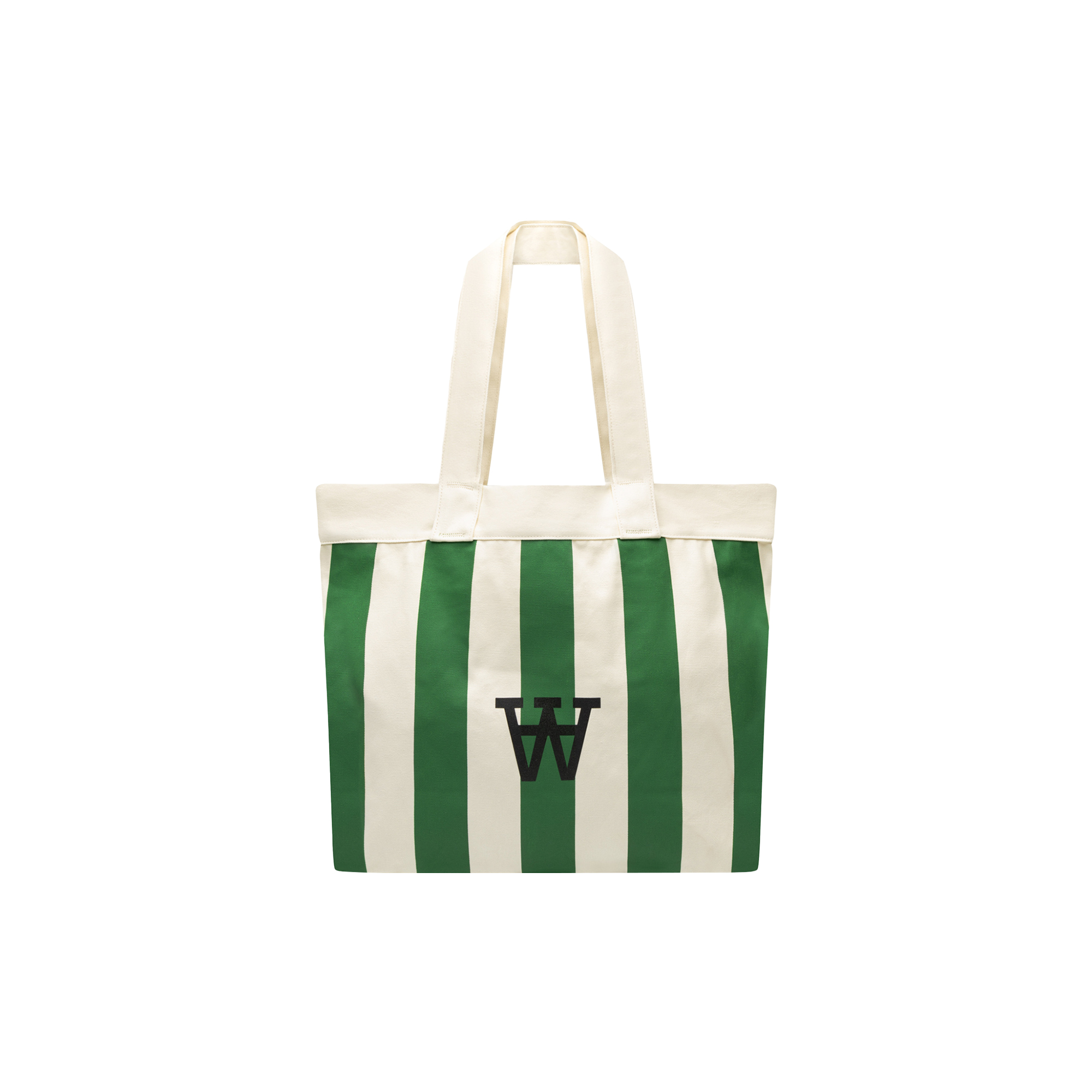 Wood Wood - WWConner Stripe Tote Bag, eden green stripe