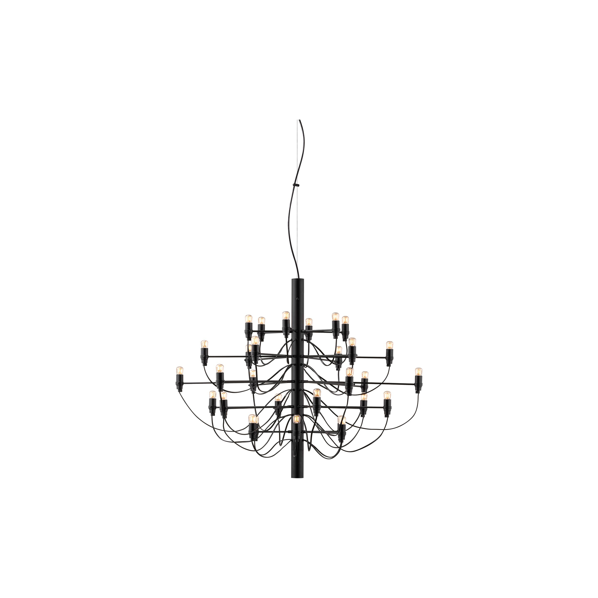 Flos - 2097/30 lysekrone, sort - H: 72 x Ø 88 cm.