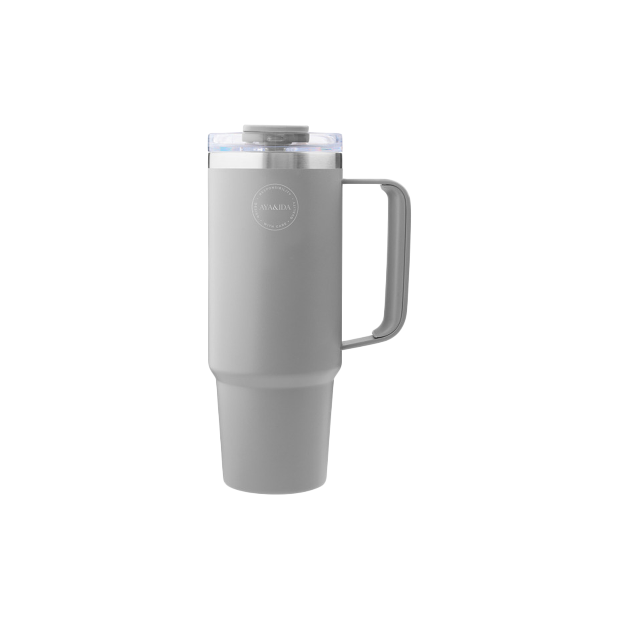 AYA&IDA - Thermo Cup With Straw, light grey