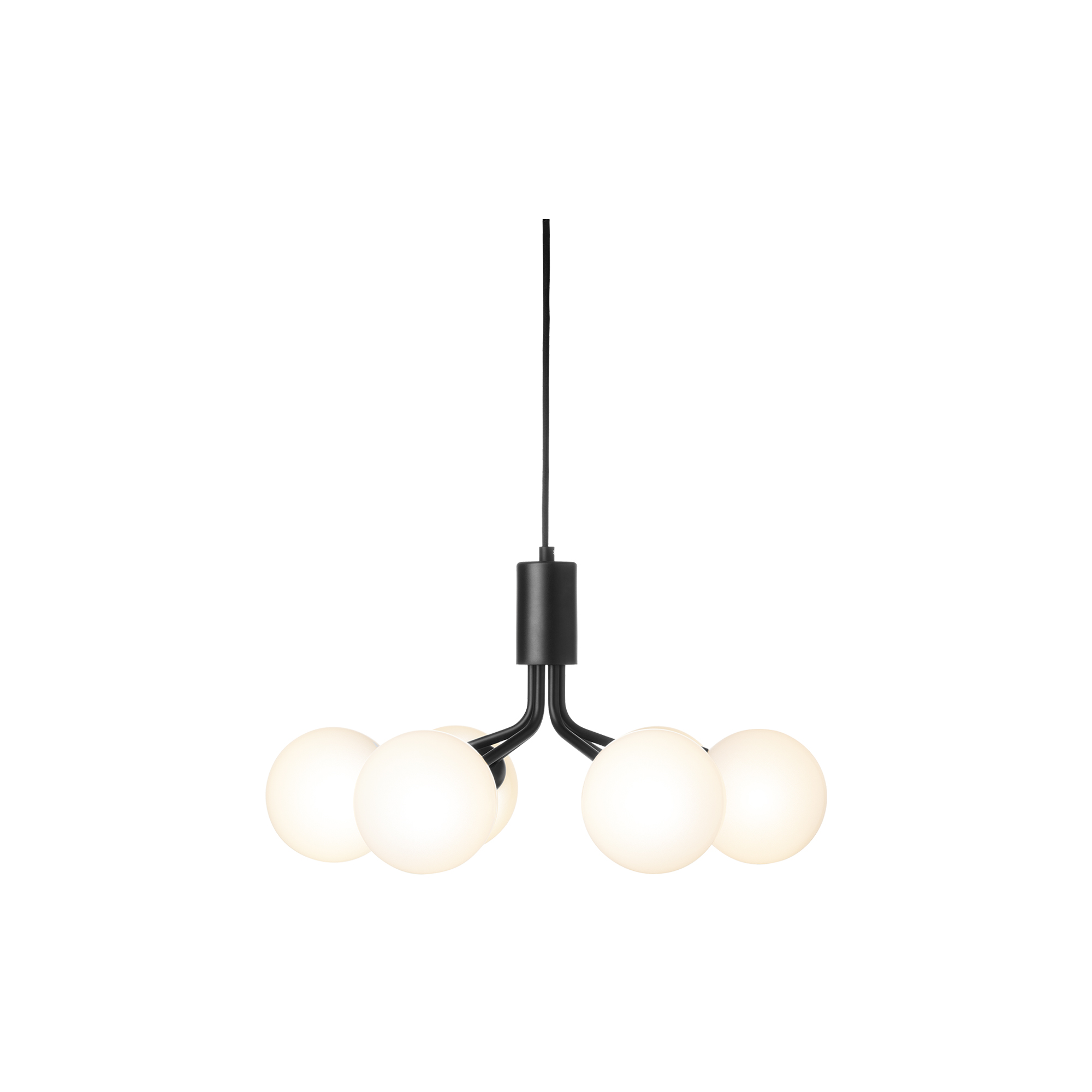 Nuura - Apiales 6 Pendant, satin black/opal