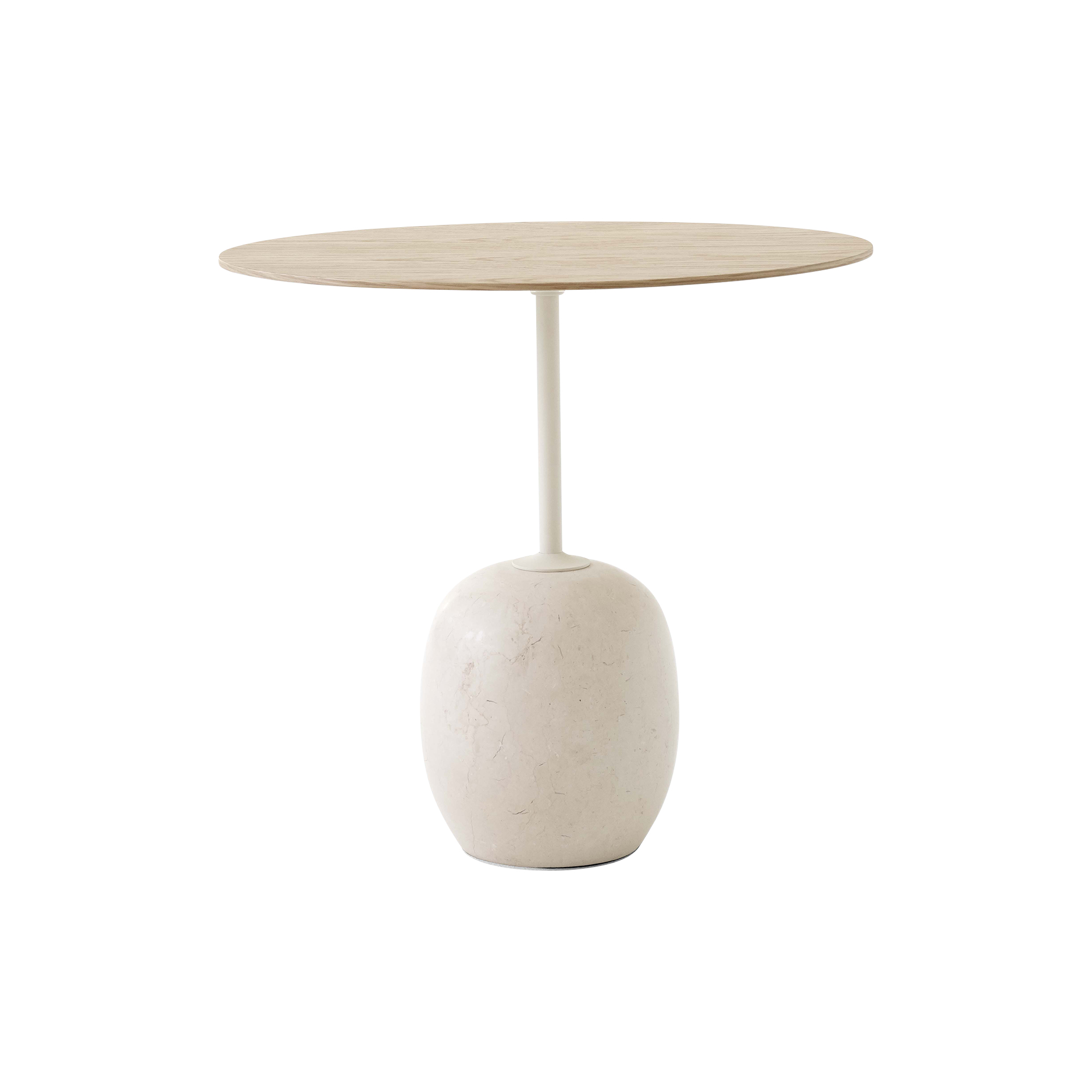 &Tradition - Lato Table LN9 Lounge Table, Crema Diva marble/oak - H: 45 x Ø 50 cm.