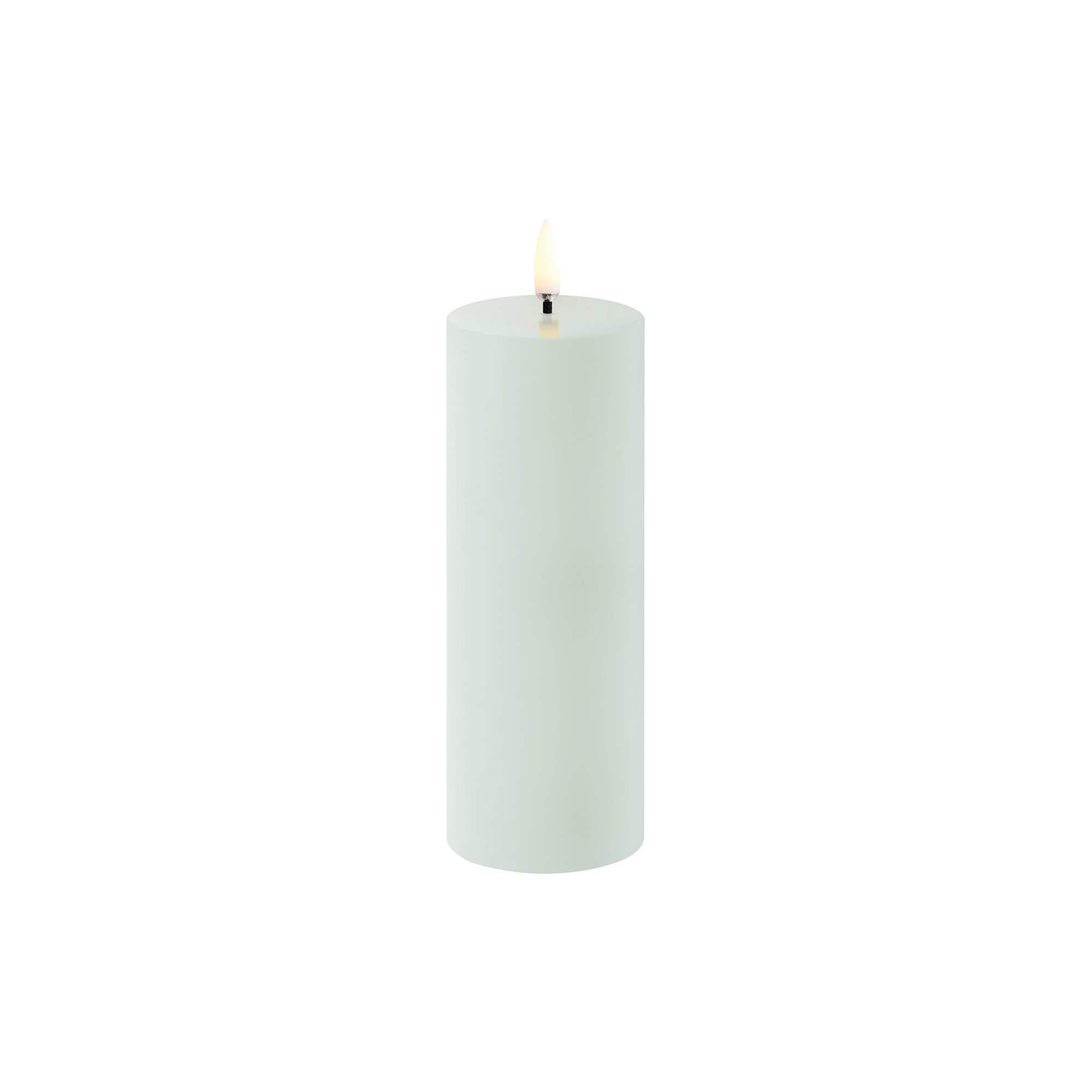 Uyuni Lighting - LED Pillar Candle 15 cm, dusty green - H15 cm