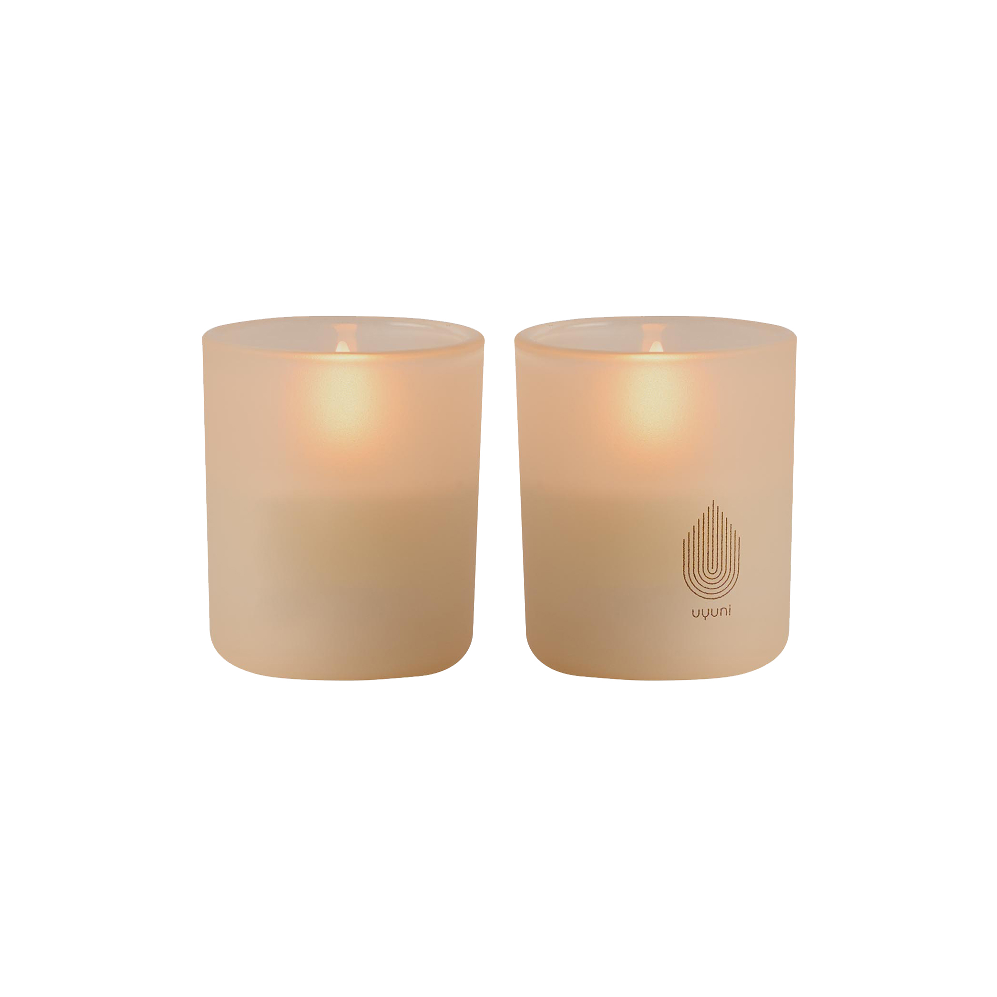 Uyuni Lighting - Glass Candle 2-pack, beige