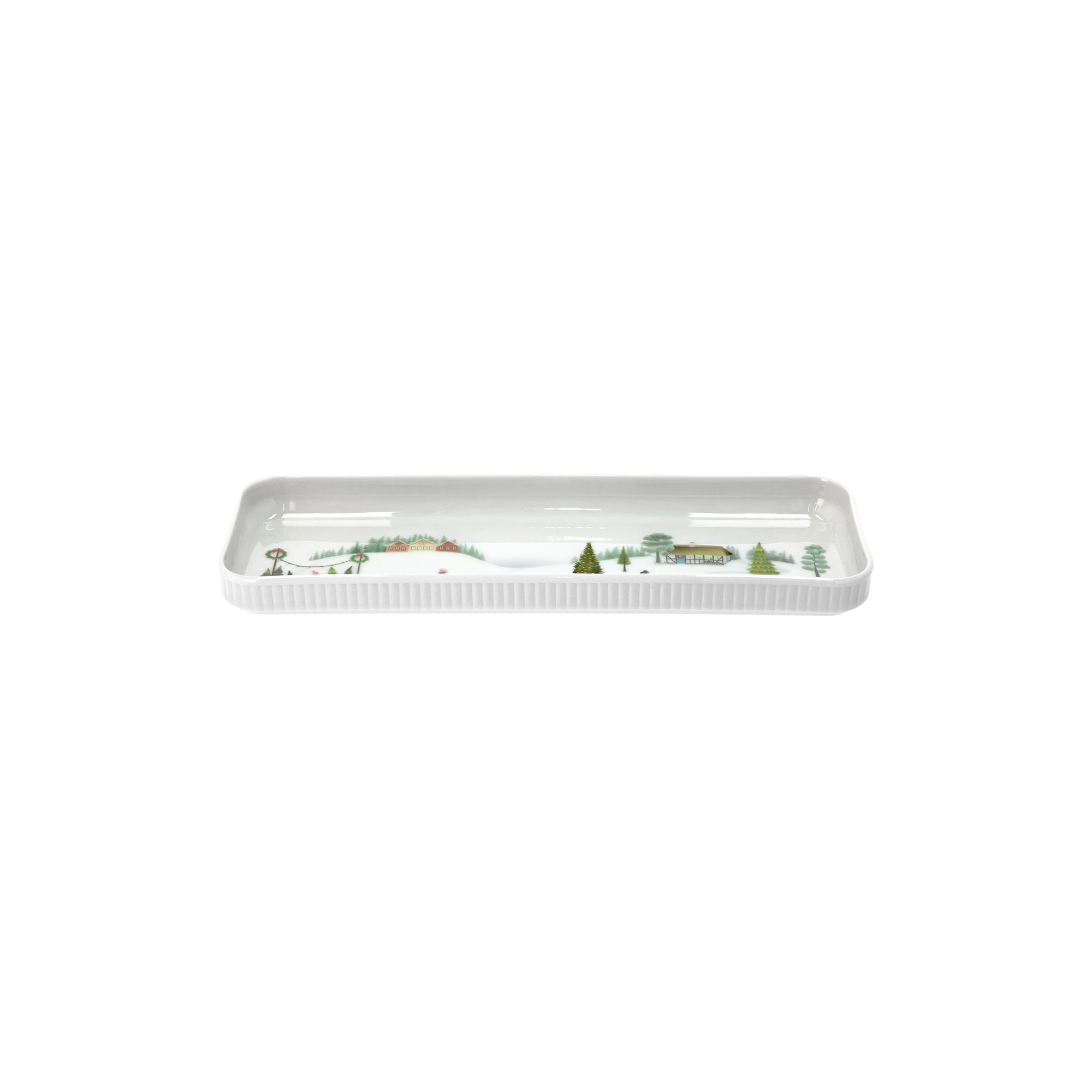 Pillivuyt - Vinter rektangulært fad 36 cm - 36x12 cm