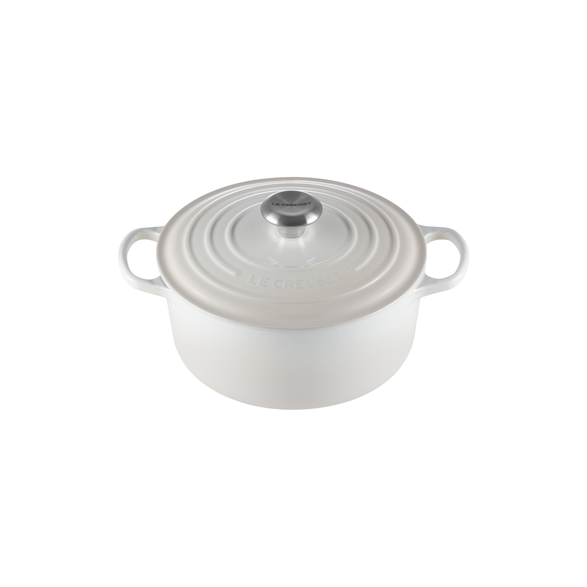 Le Creuset - Signature rund støbejernsgryde Ø 24 cm, meringue - Ø24 cm