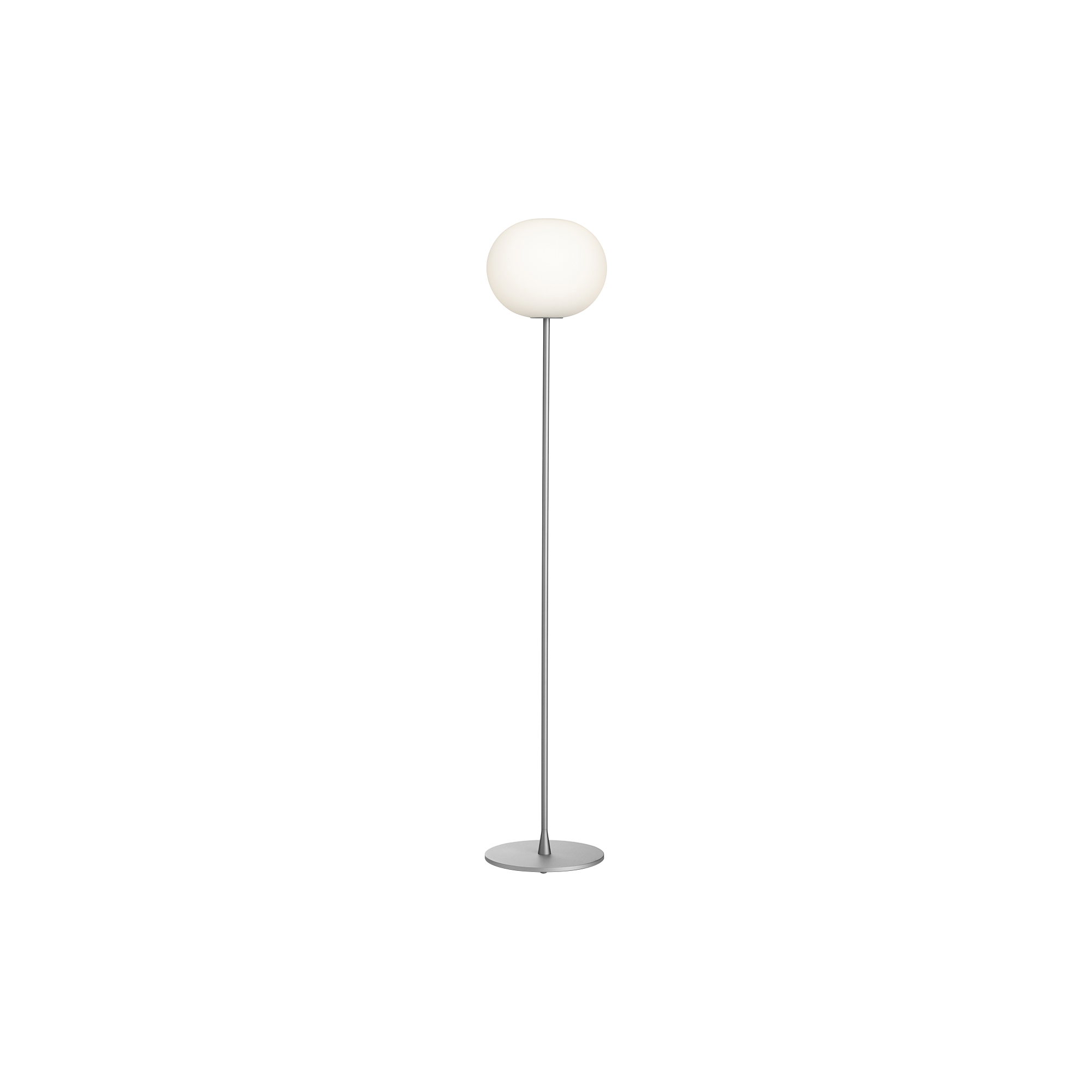 Flos - Glo-Ball F2 Floor Lamp, silver/opal