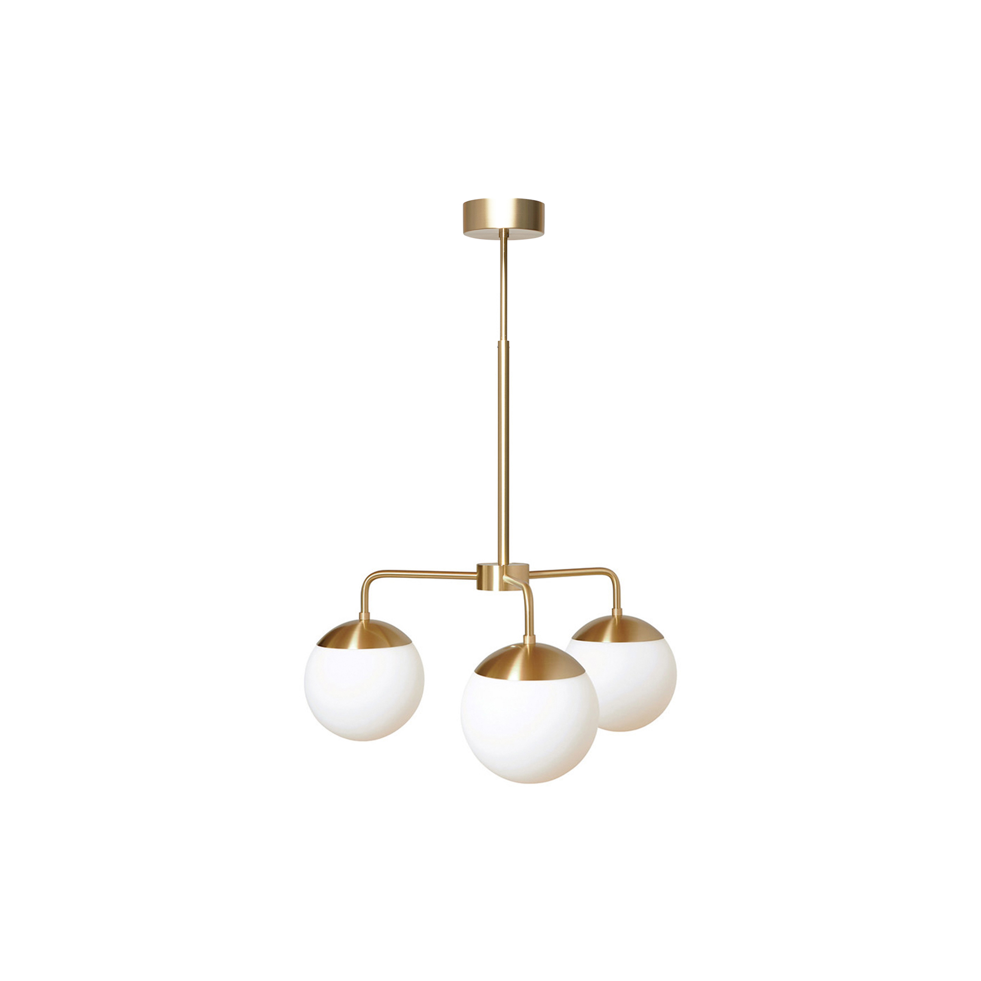 Rubn - Lord 3 Chandelier, brass/opal