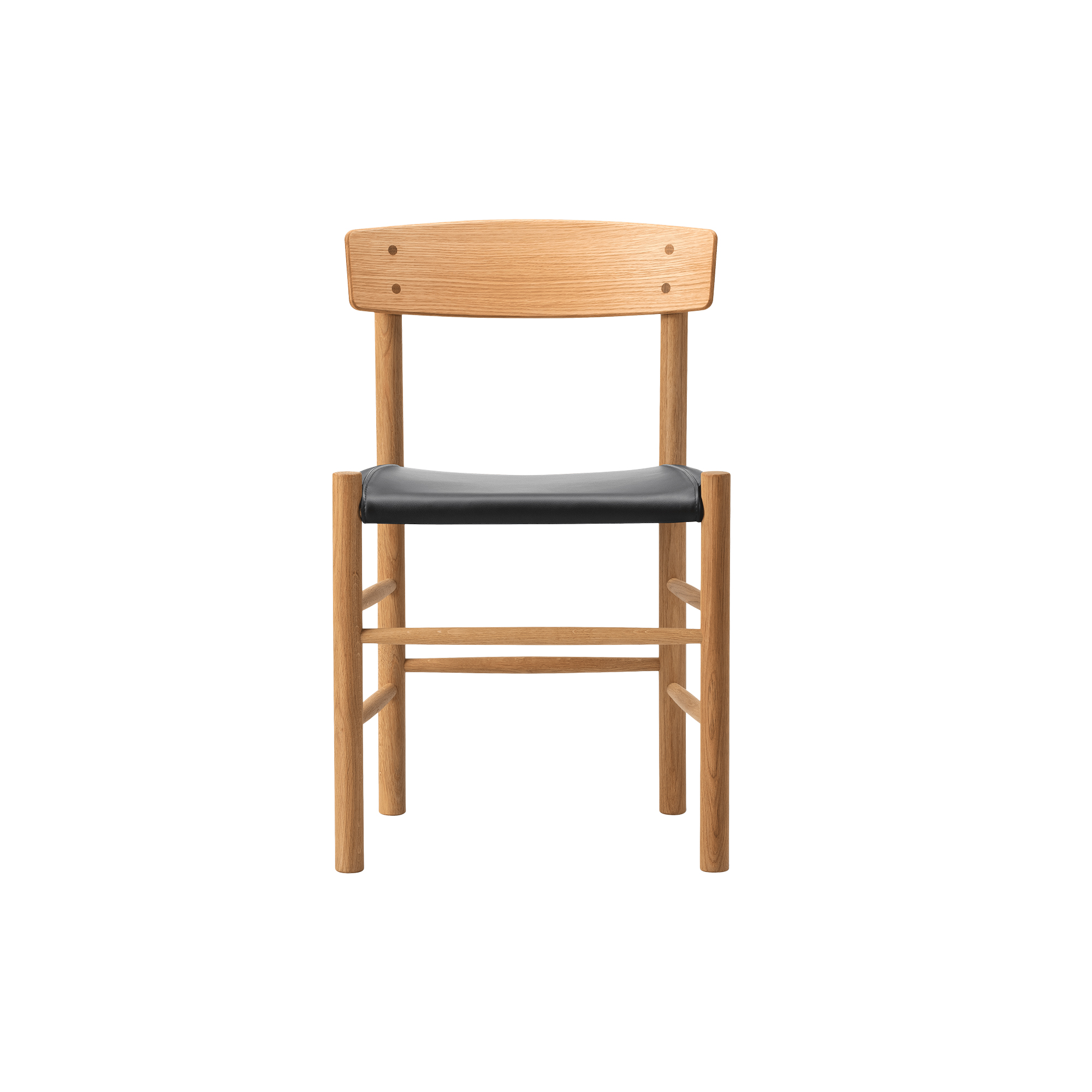 Fredericia Furniture - J39 Mogensen sædepolstret stol, olieret eg/Omni 301 black