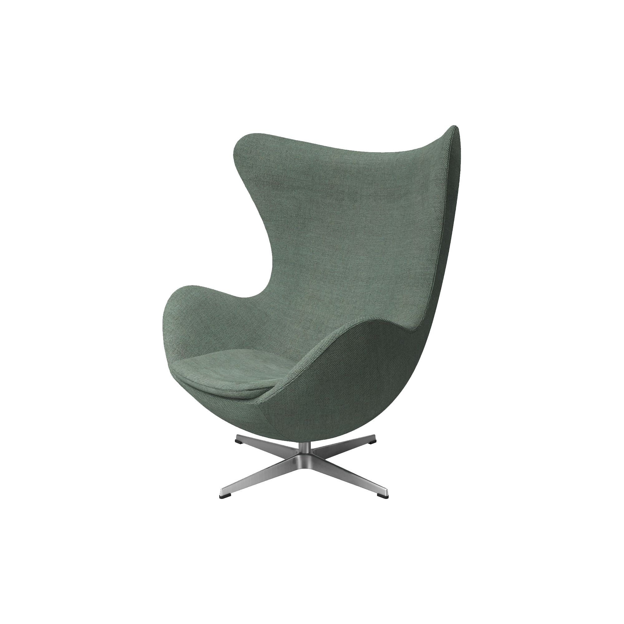 Fritz Hansen - Ægget 3316 loungestol, Re-wool 858 aqua/neutral