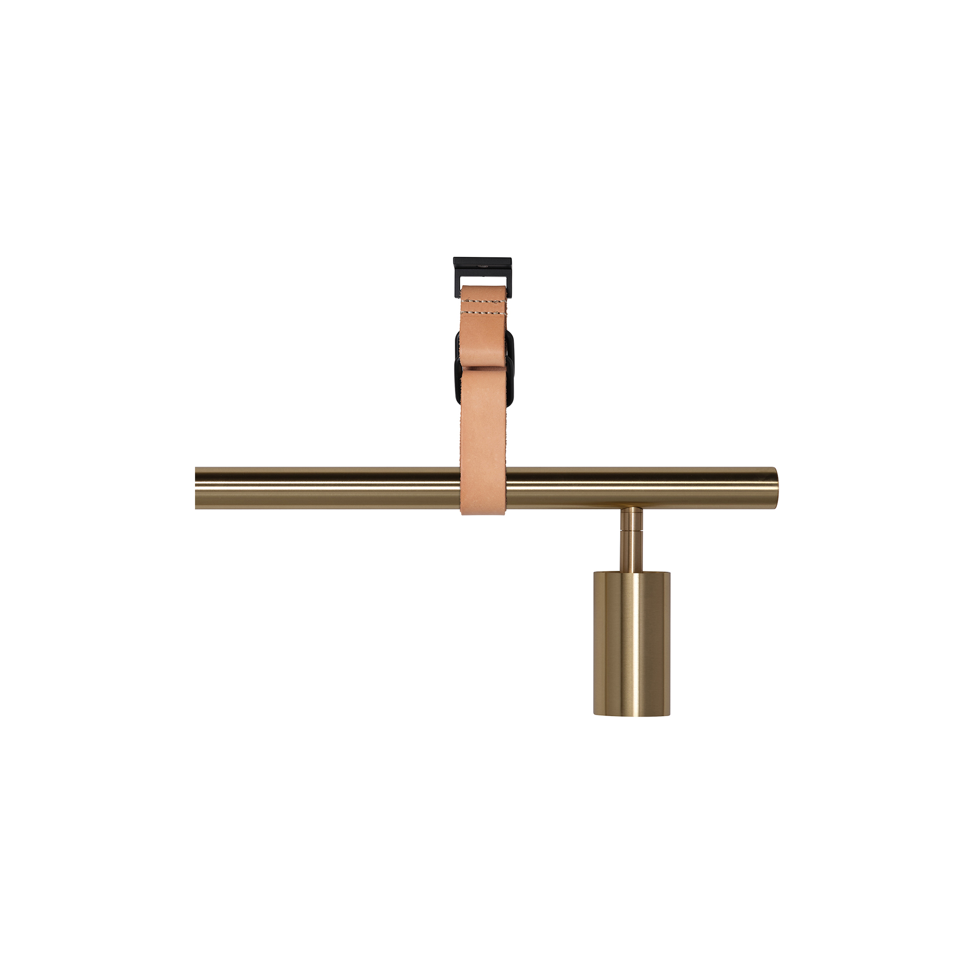 Rubn - Long John 5 Spot Pendant Nature Leather, brass