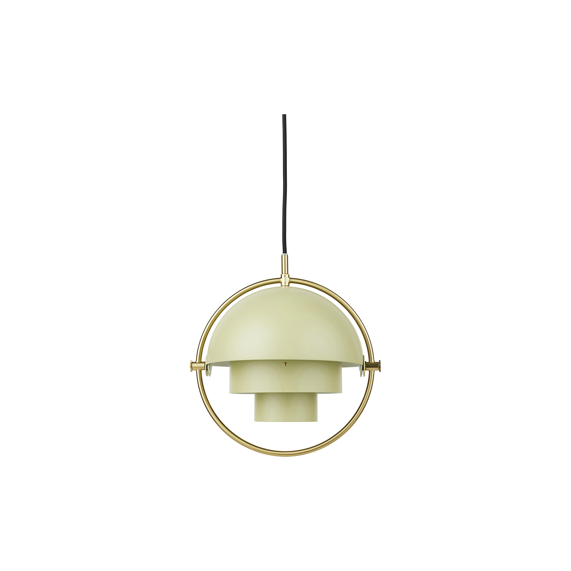 GUBI - Multi-Lite Pendant, desert sage/brass - H: 28 x Ø 22,5 cm.