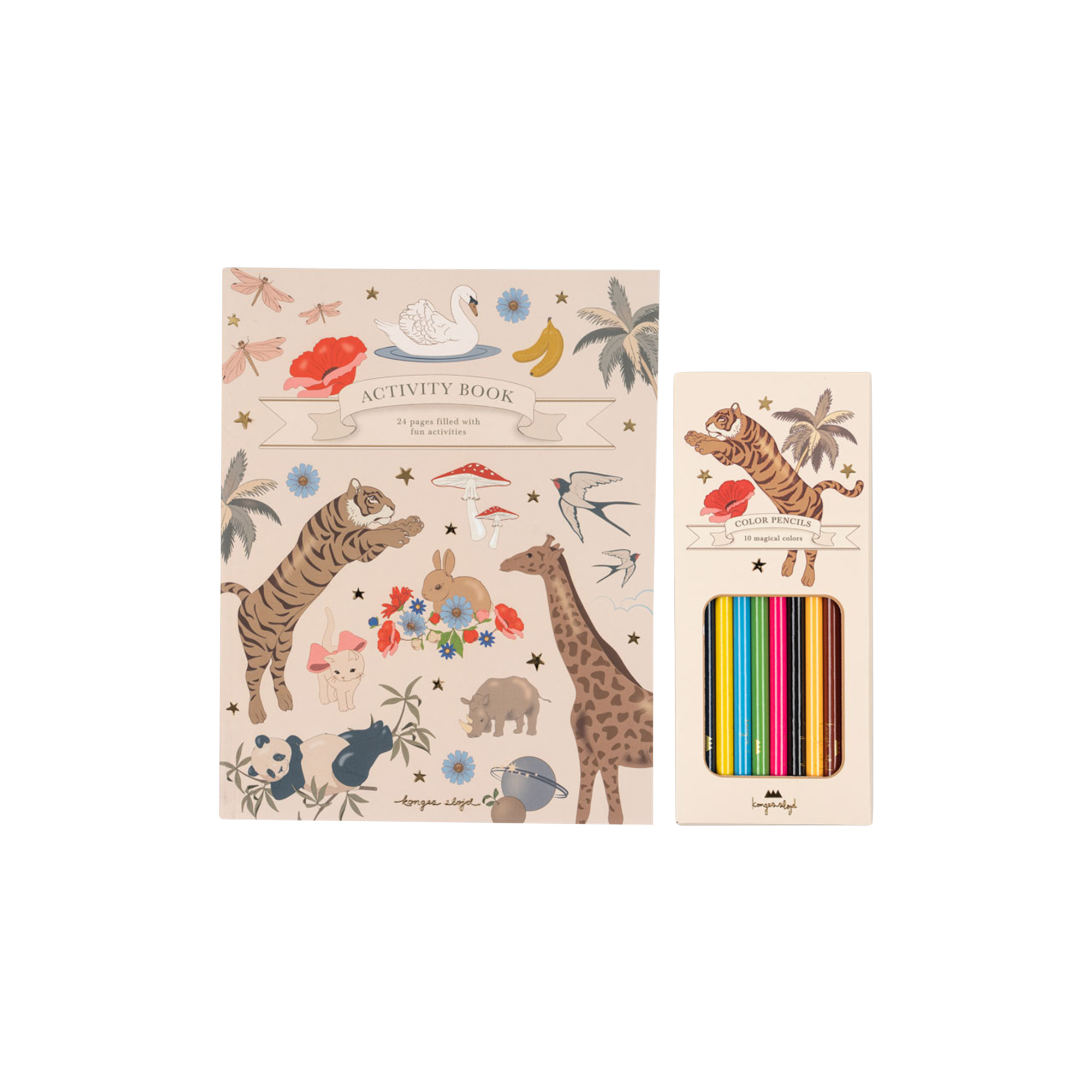Konges Sløjd - Activity Book With Colouring Pencils