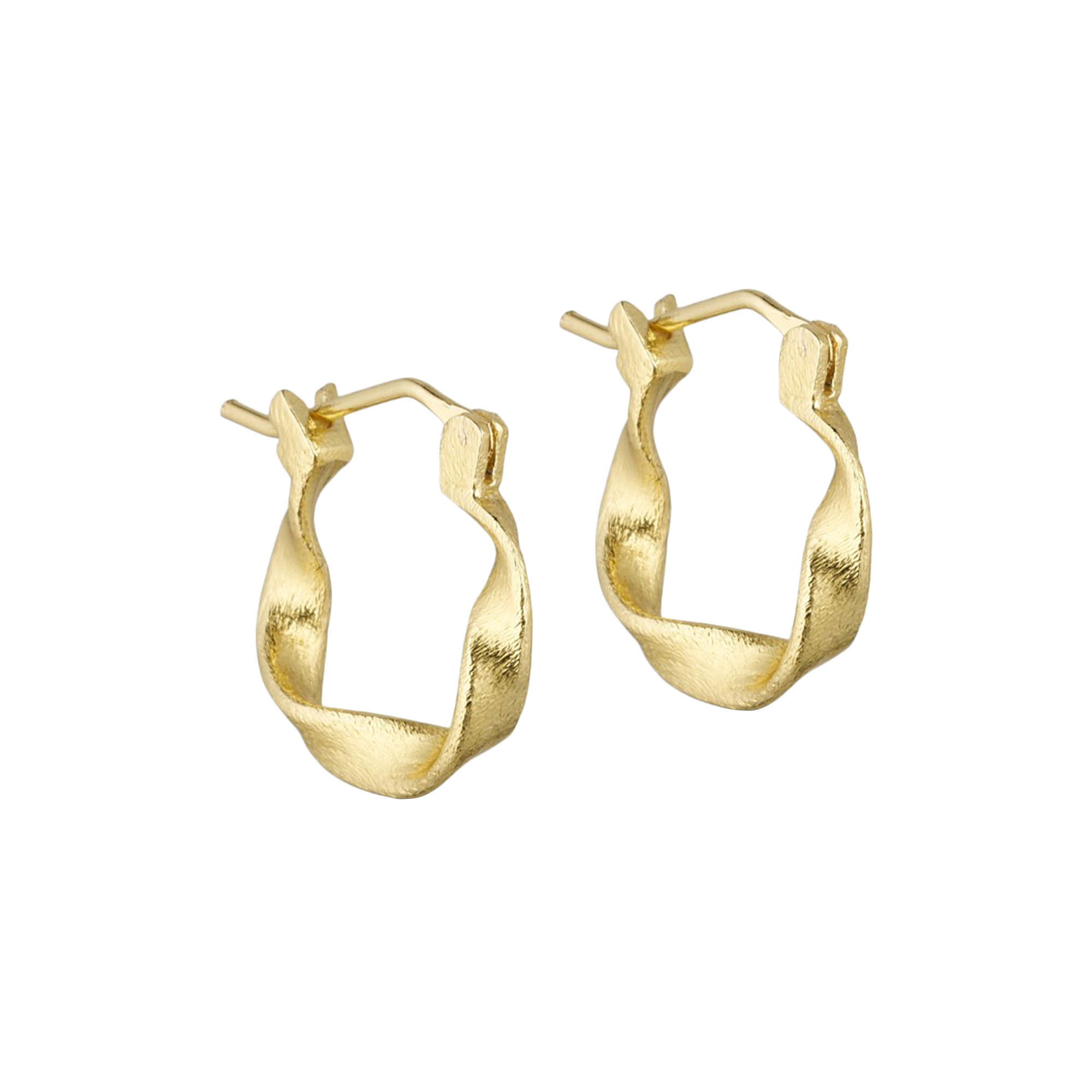 Pure by Nat - Maeve Hoops Small, forgyldt - Small