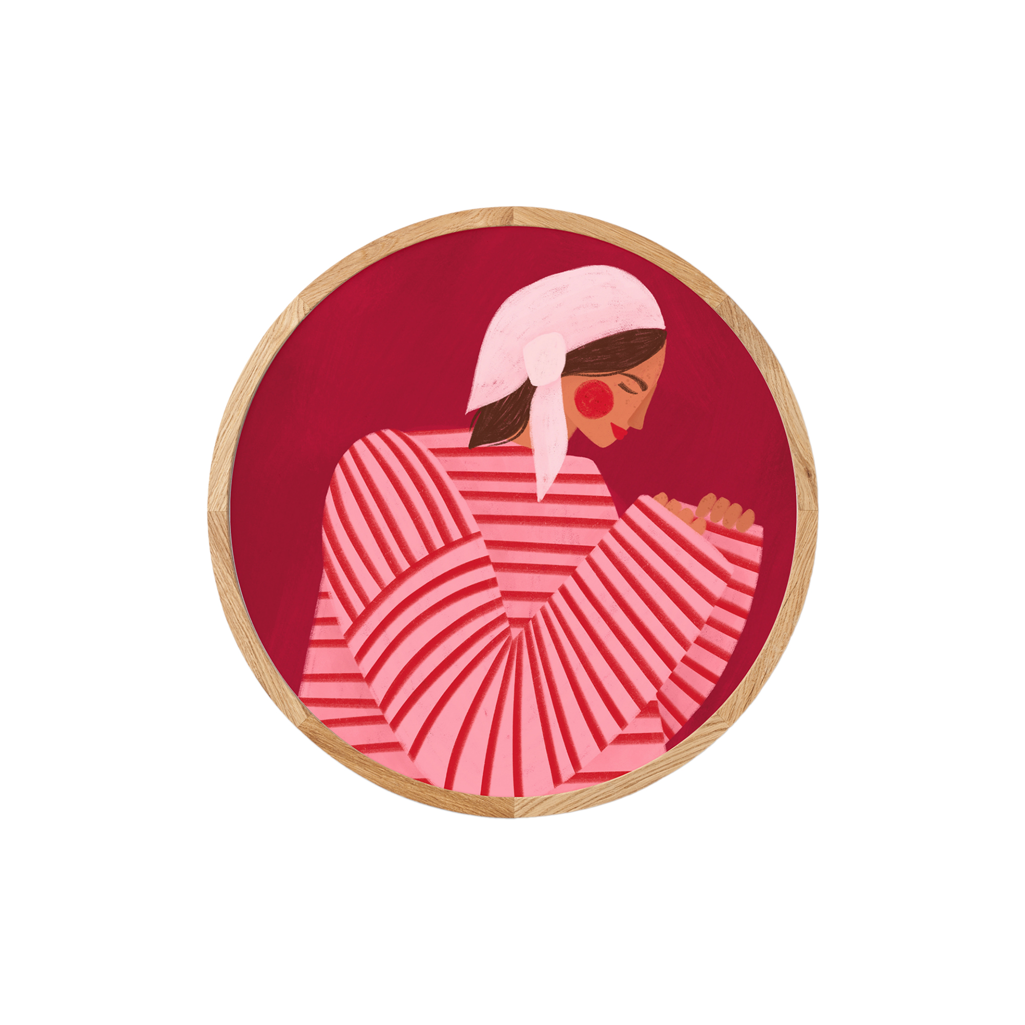 Papirværk - Girl in Red and Pink