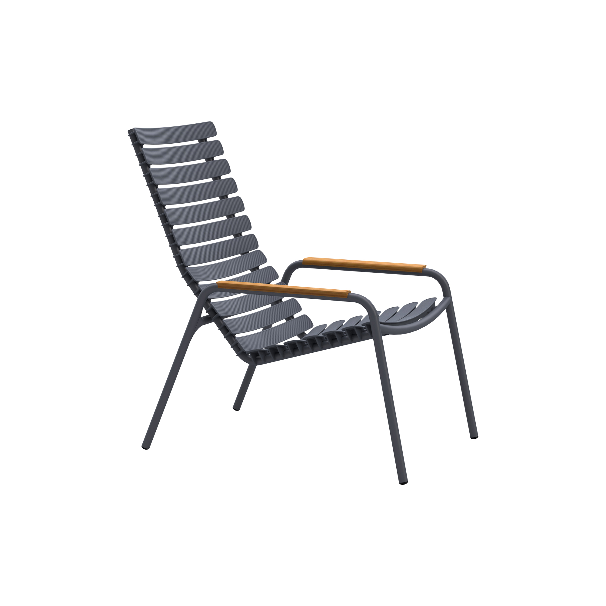 HOUE - ReCLIPS bambus loungestol, dark grey