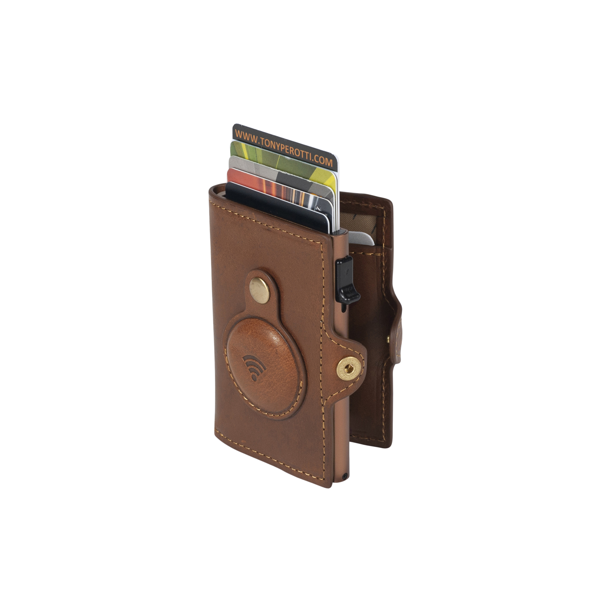 Tony Perotti - Furbo Cardholder For Air Tag, dark brown