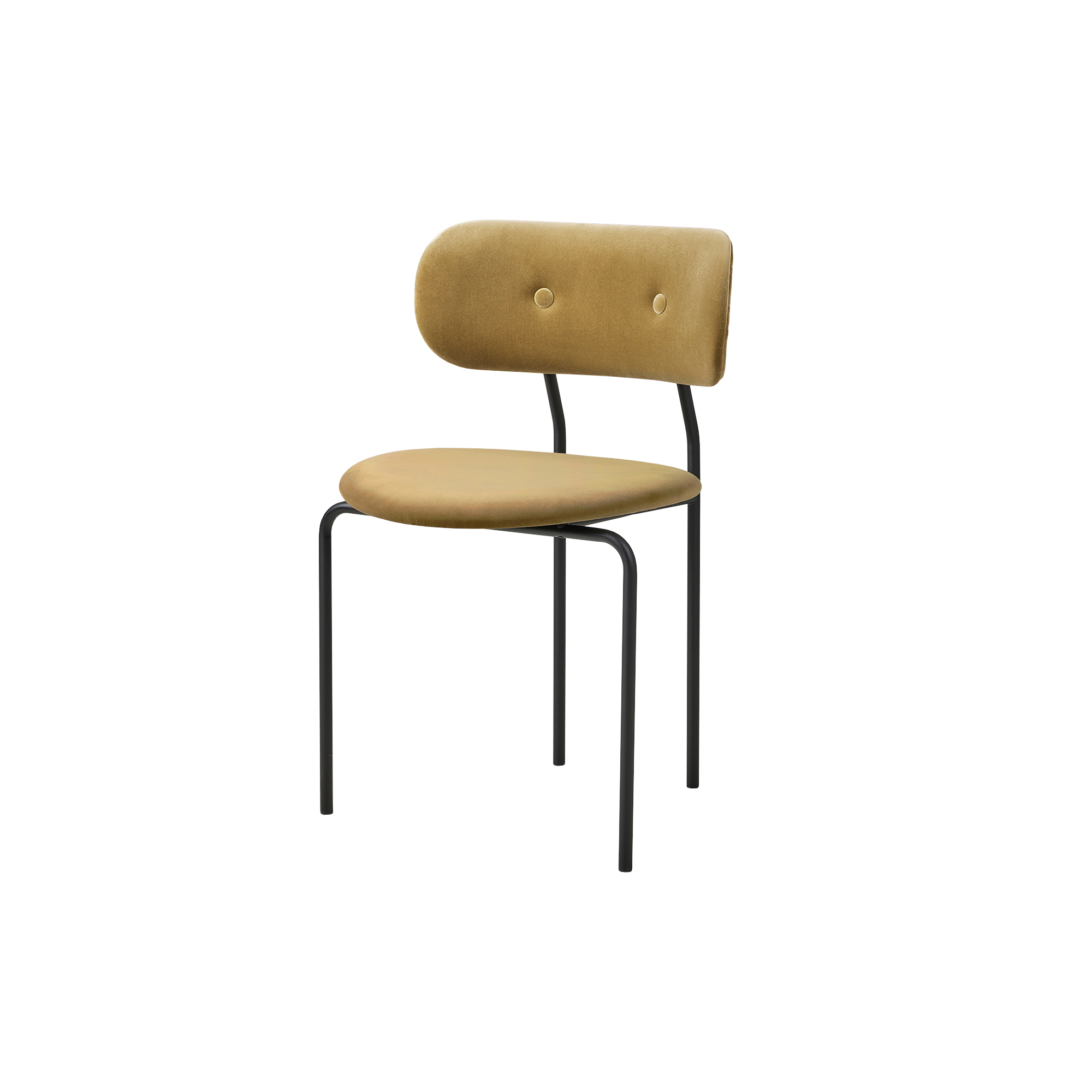 GUBI - Coco Dining Chair, Velvet 294/black matt - H: 80 x B: 51 x D: 53 cm.