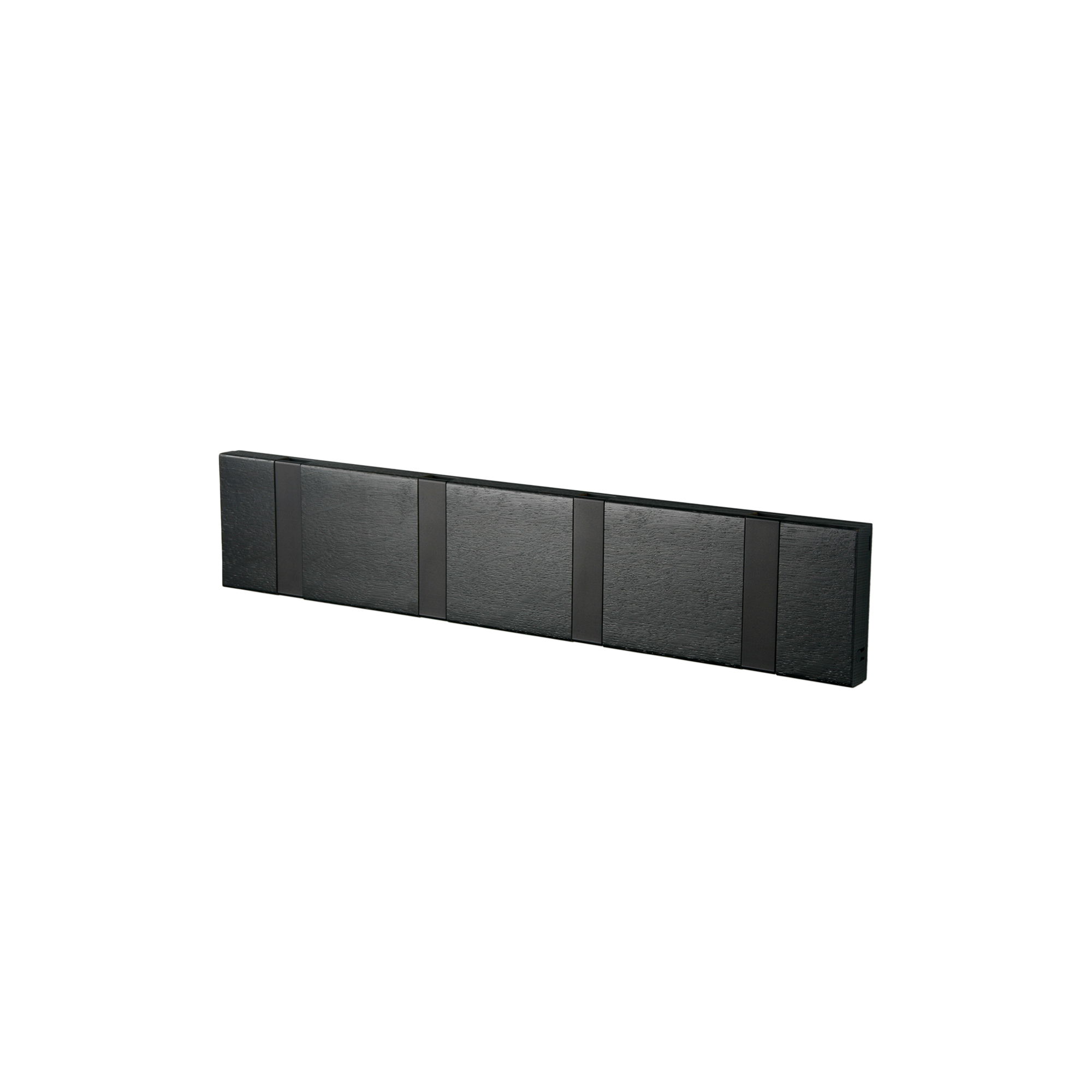 LoCa - KNAX vandret 4 knagerække, sort - H: 7,9 x L: 39,6 x D: 1,8 cm.