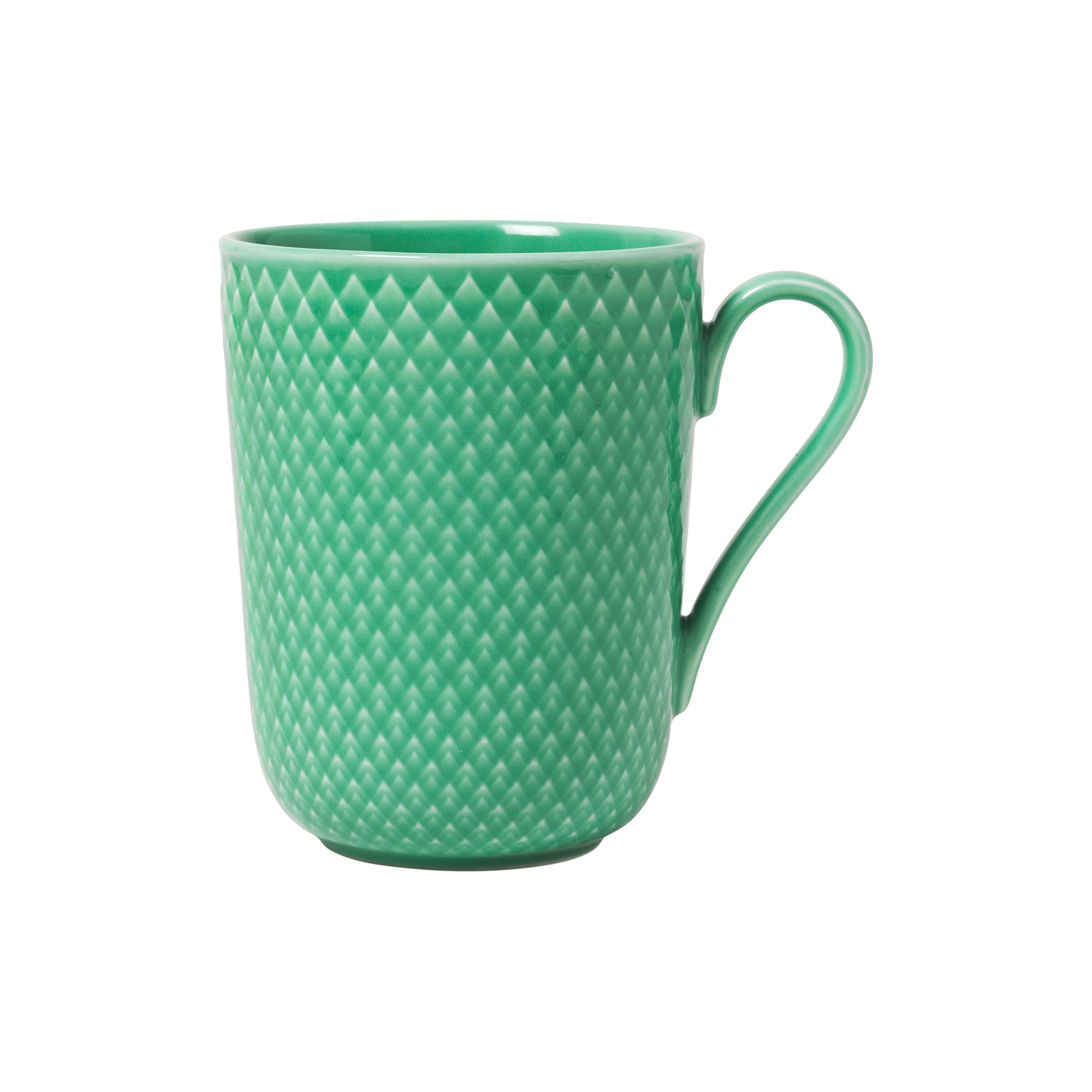 Lyngby Porcelæn - Rhombe Color krus med hank, grøn