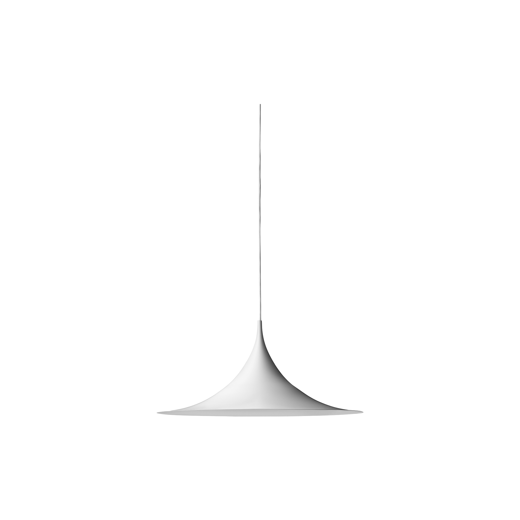 GUBI - Semi Pendant, white semi matt - H: 22 x Ø 30 cm.