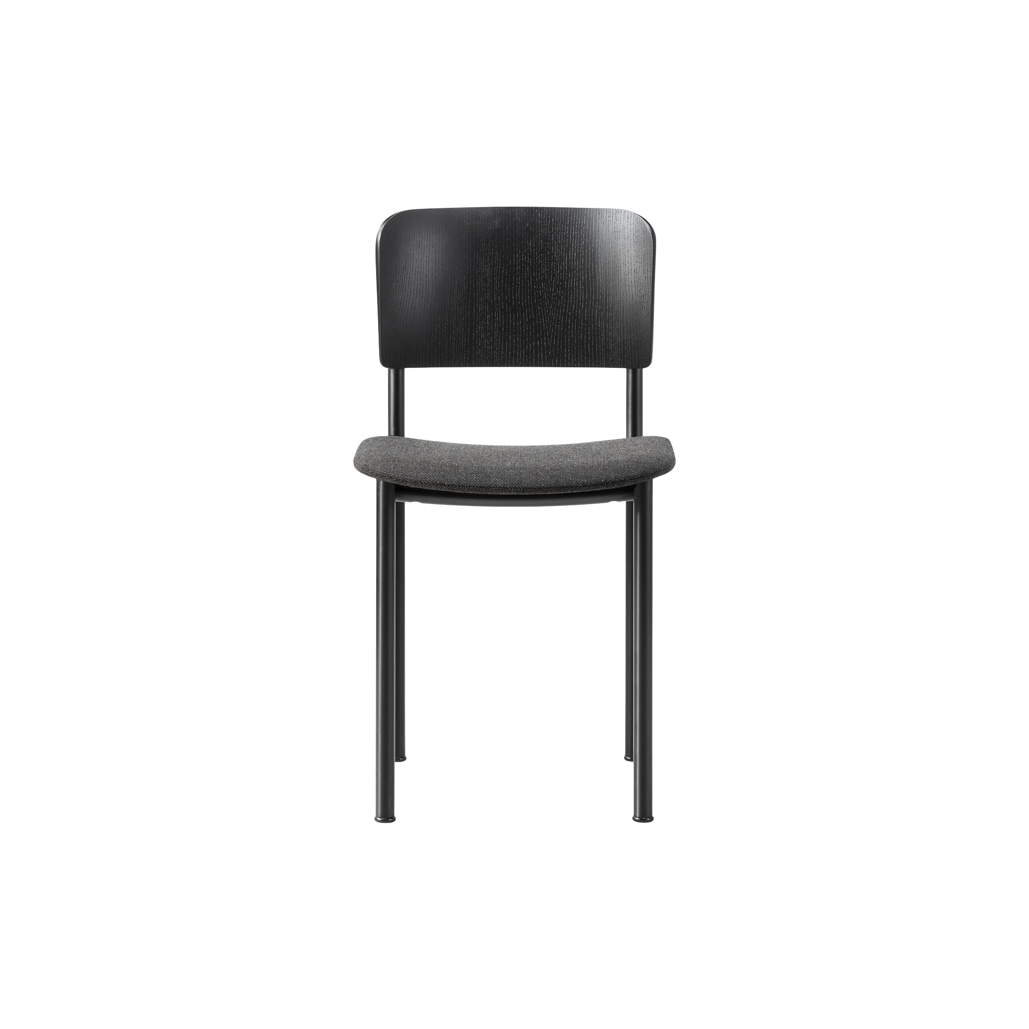 Fredericia Furniture - Plan Chair Seat Upholstered, black lacquered ash/Re-wool 198