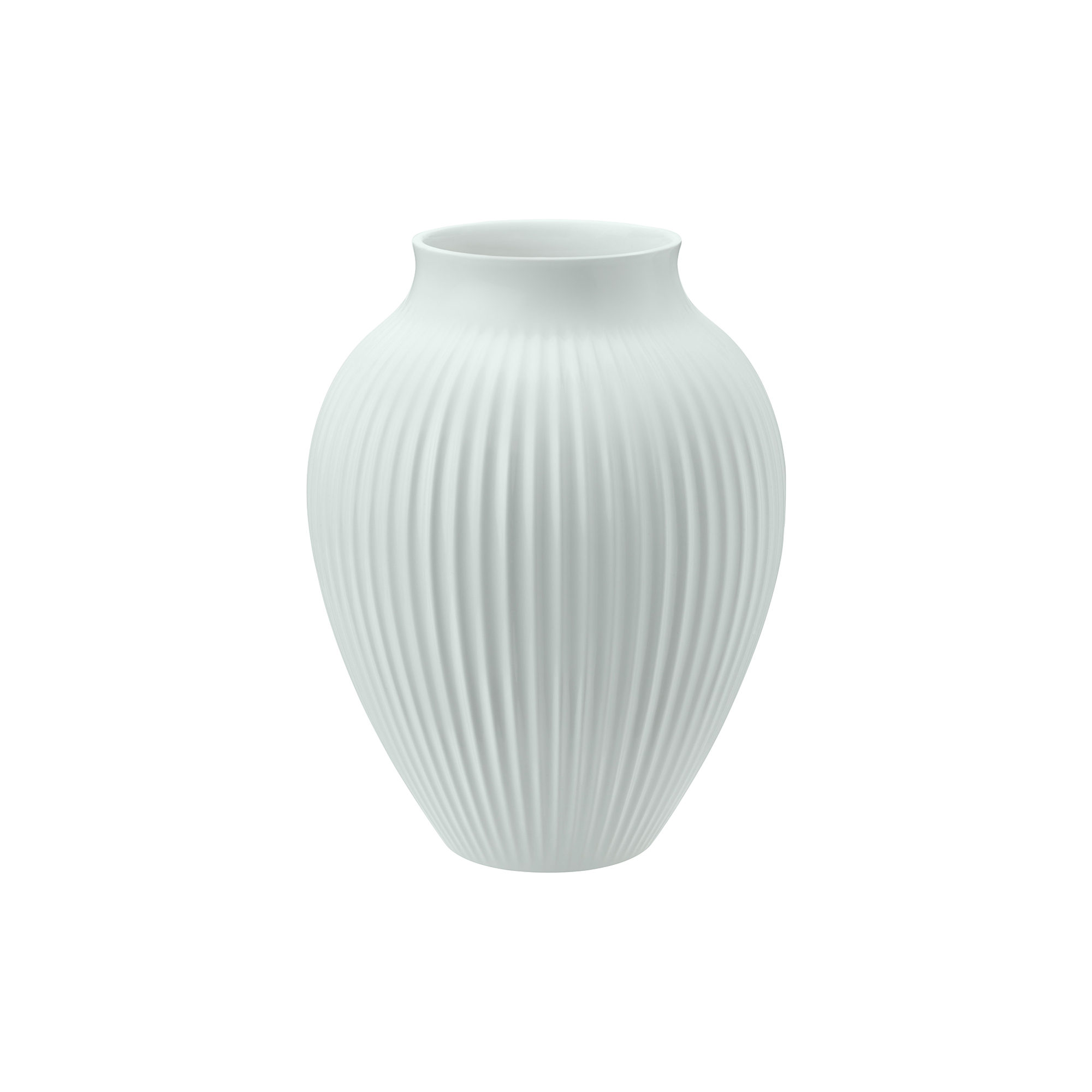 Knabstrup Keramik - Knabstrup vase ripple, mat ice blue - H20 cm