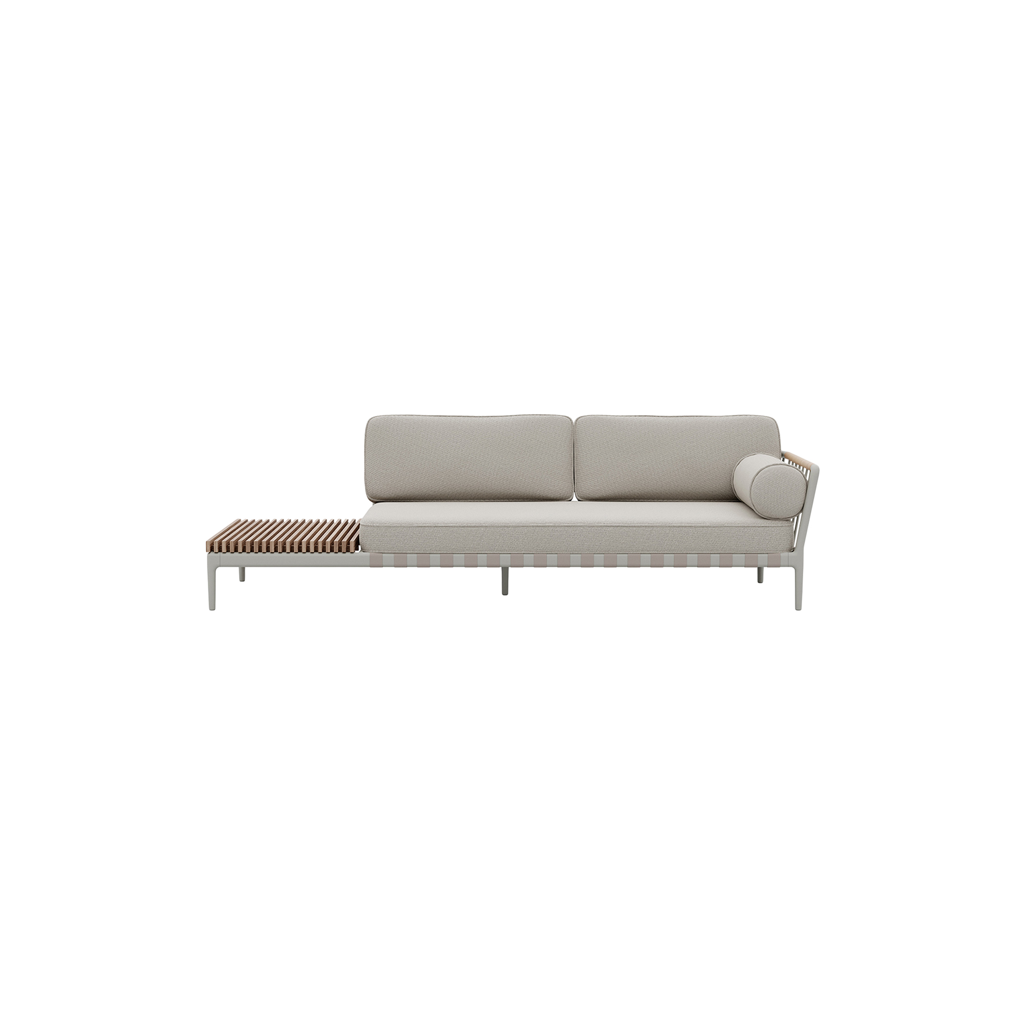 Vipp - VIPP720 Open-Air Sofa Open End, left, light grey