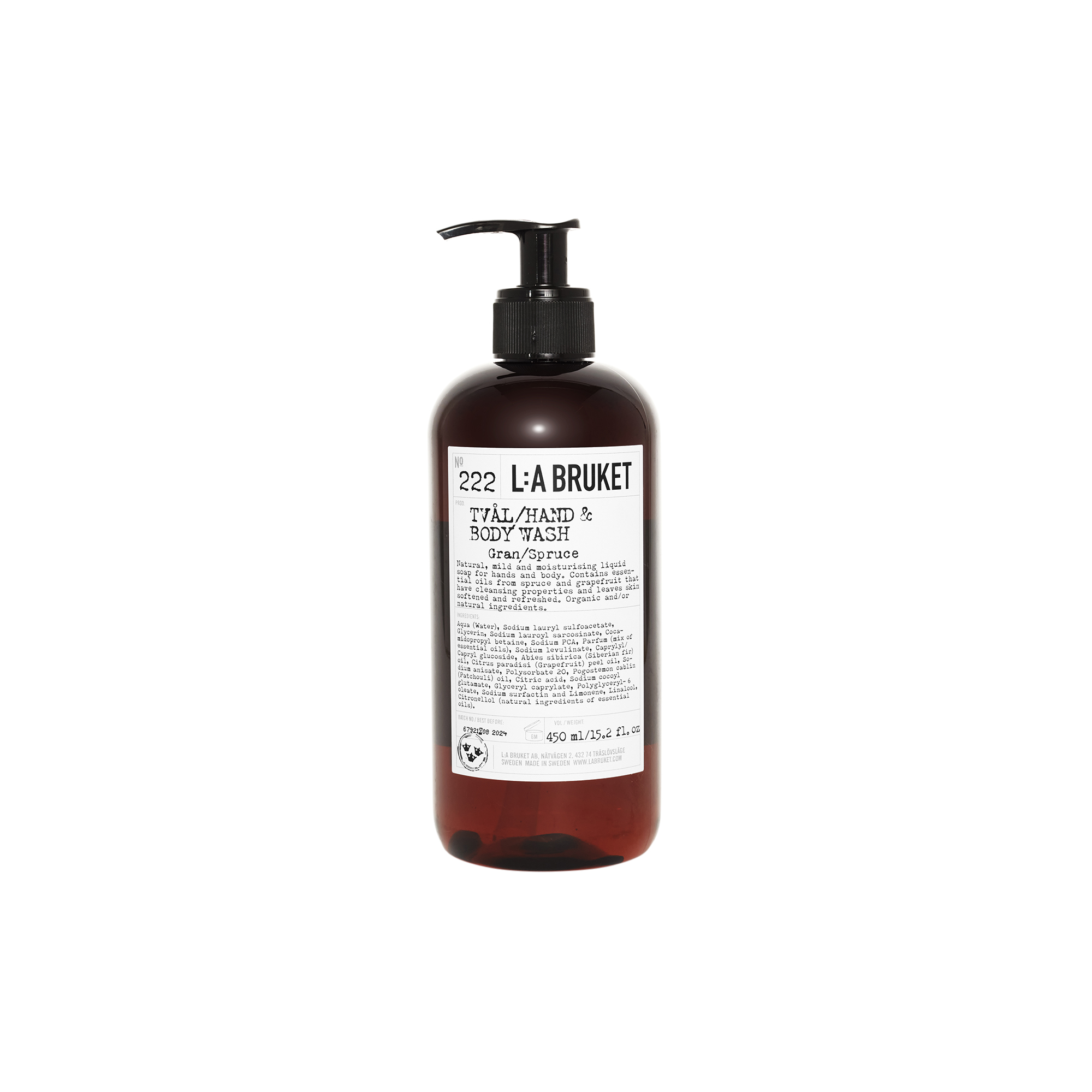 L:a Bruket - No. 222 Hand & Body Wash, spruce
