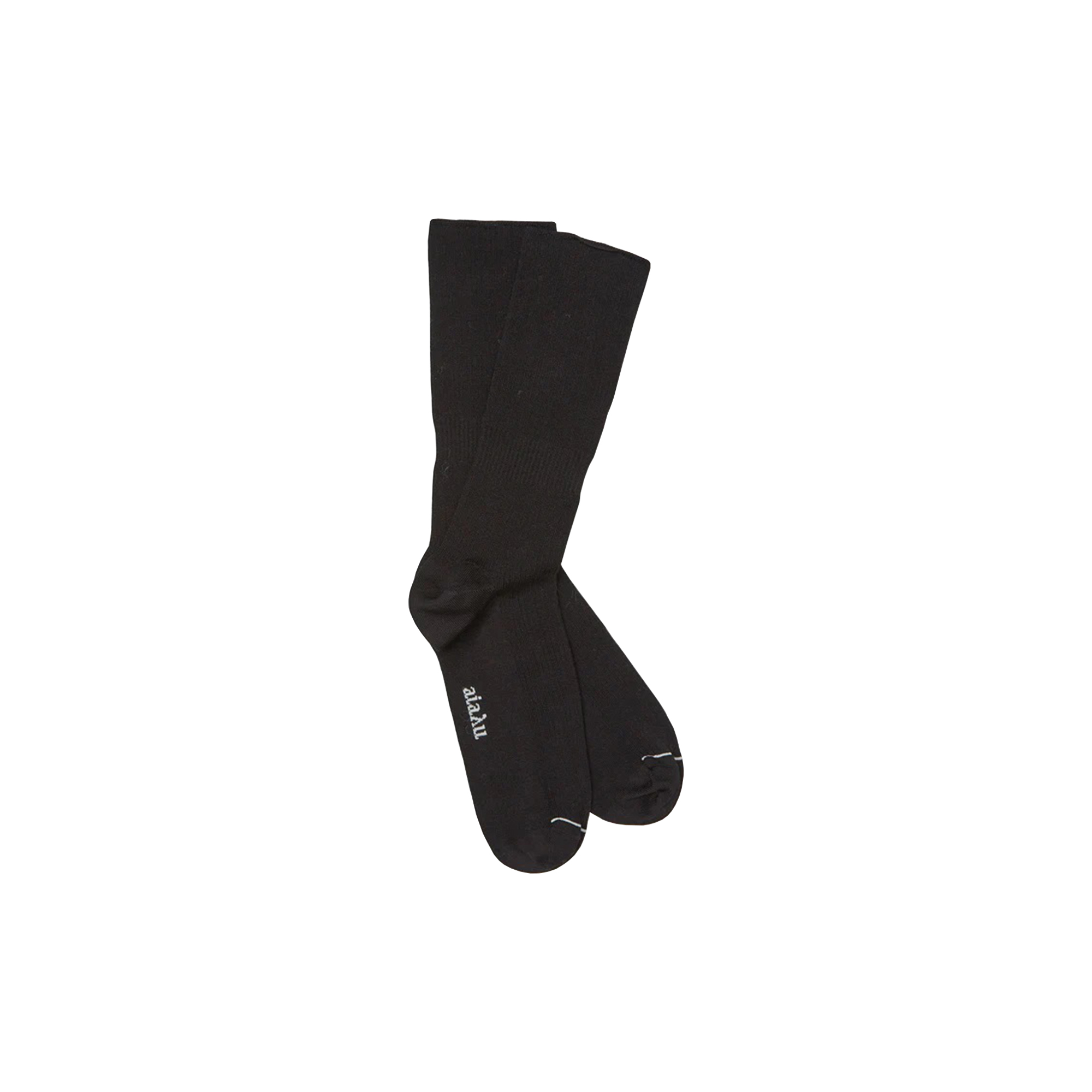 Aiayu - Cotton Rib Socks, black - 36-38