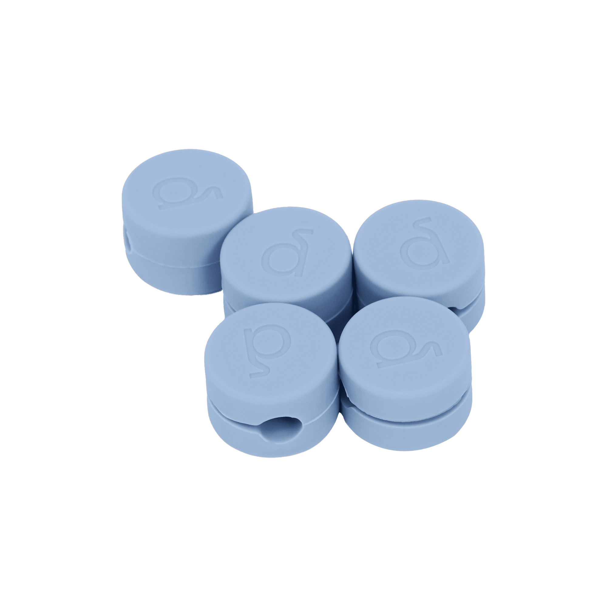 Pedestal - Cable Clips, powder blue, Power