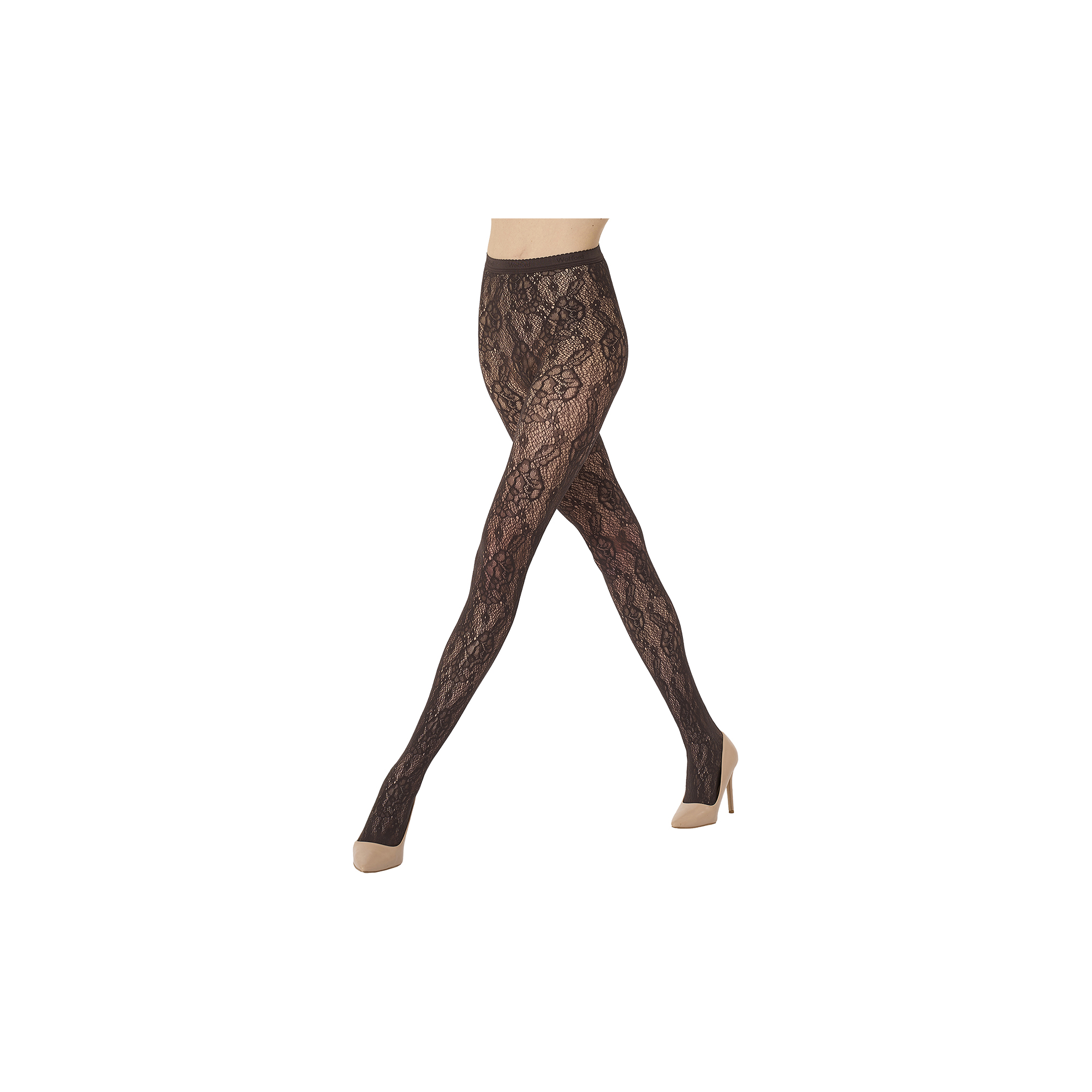 Wolford - Infinite Rose Net Tights, dark wood - S