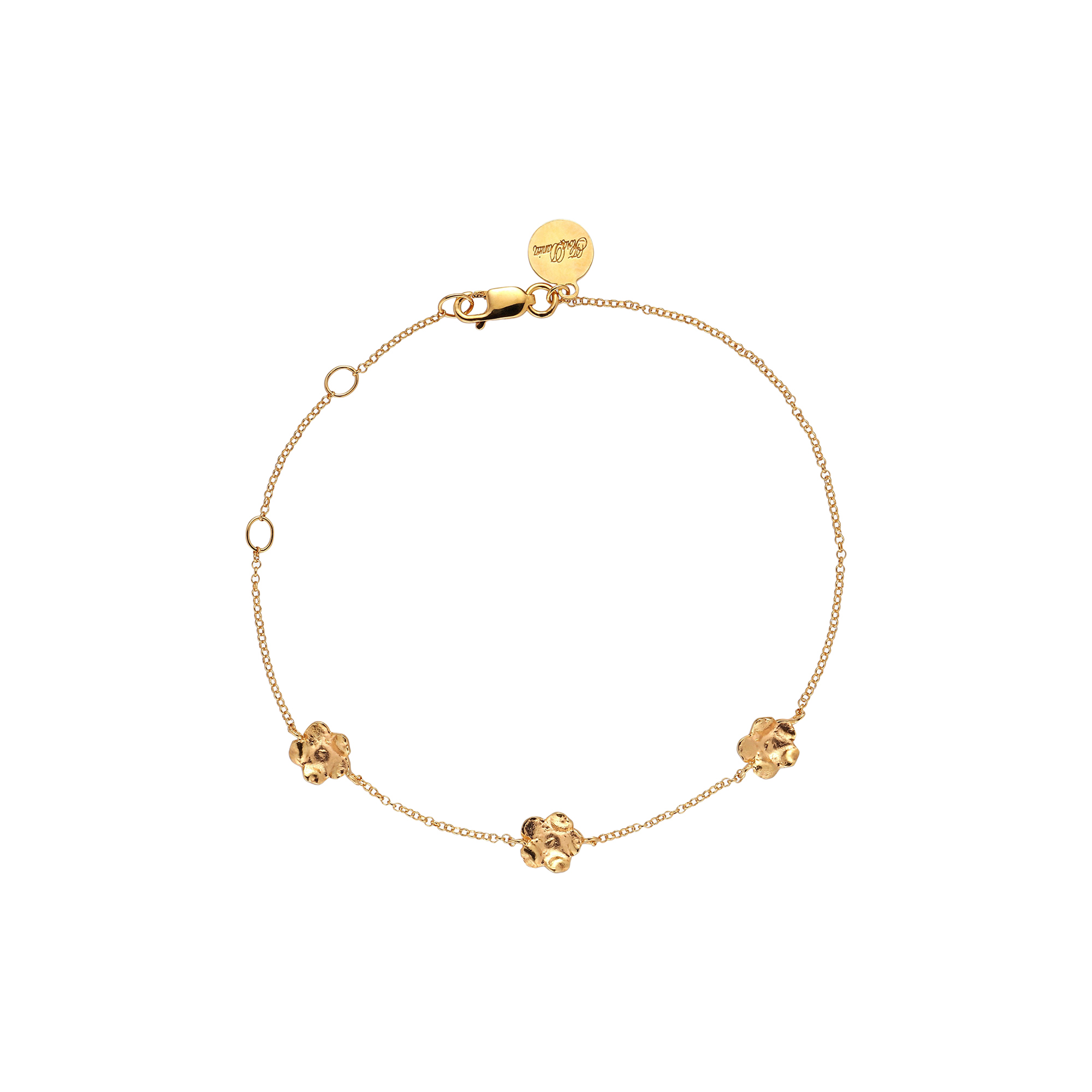 Flora Danica Jewellery - Forglemmigej armbånd, forgyldt