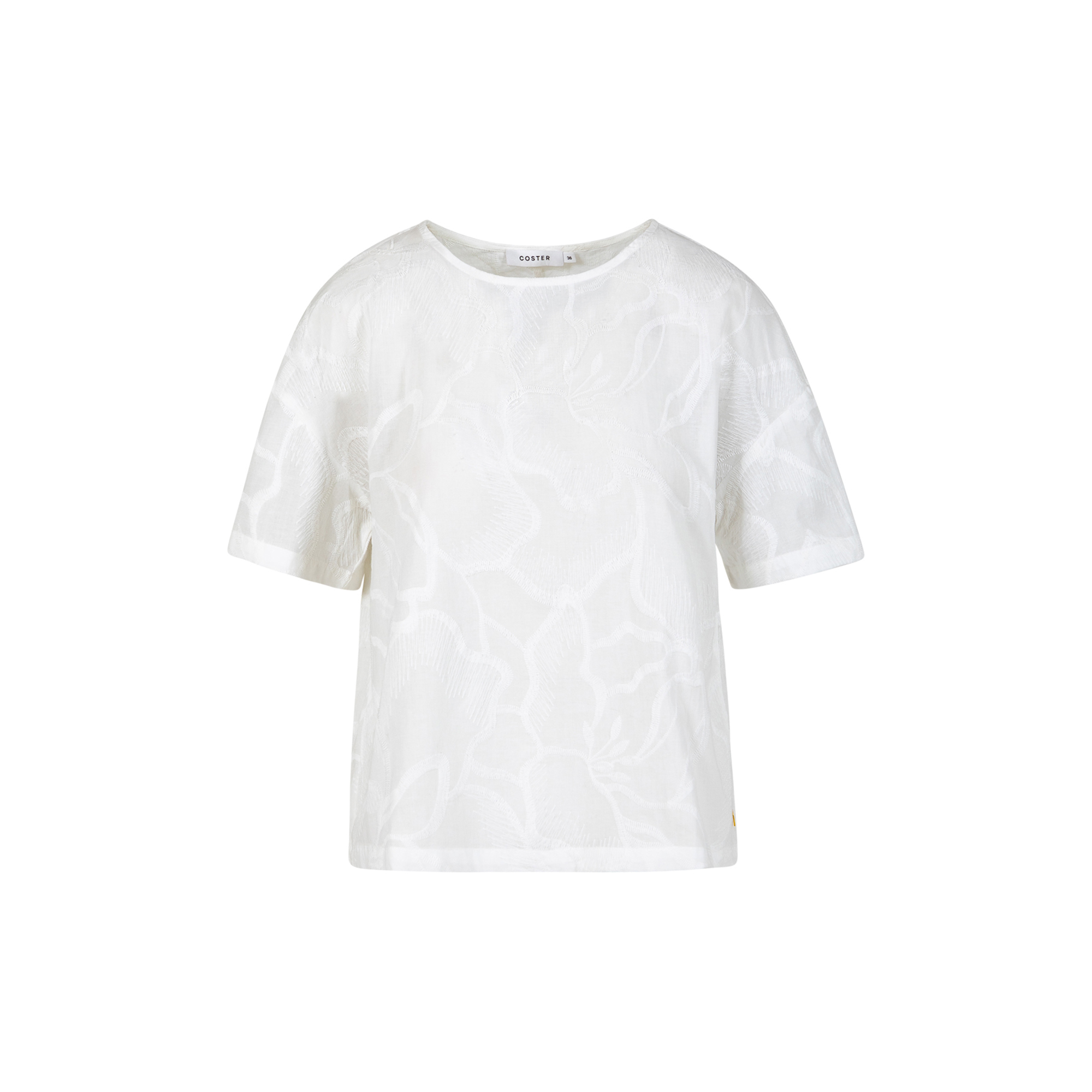 Coster Copenhagen - Top with embroidery, white - Str. 34