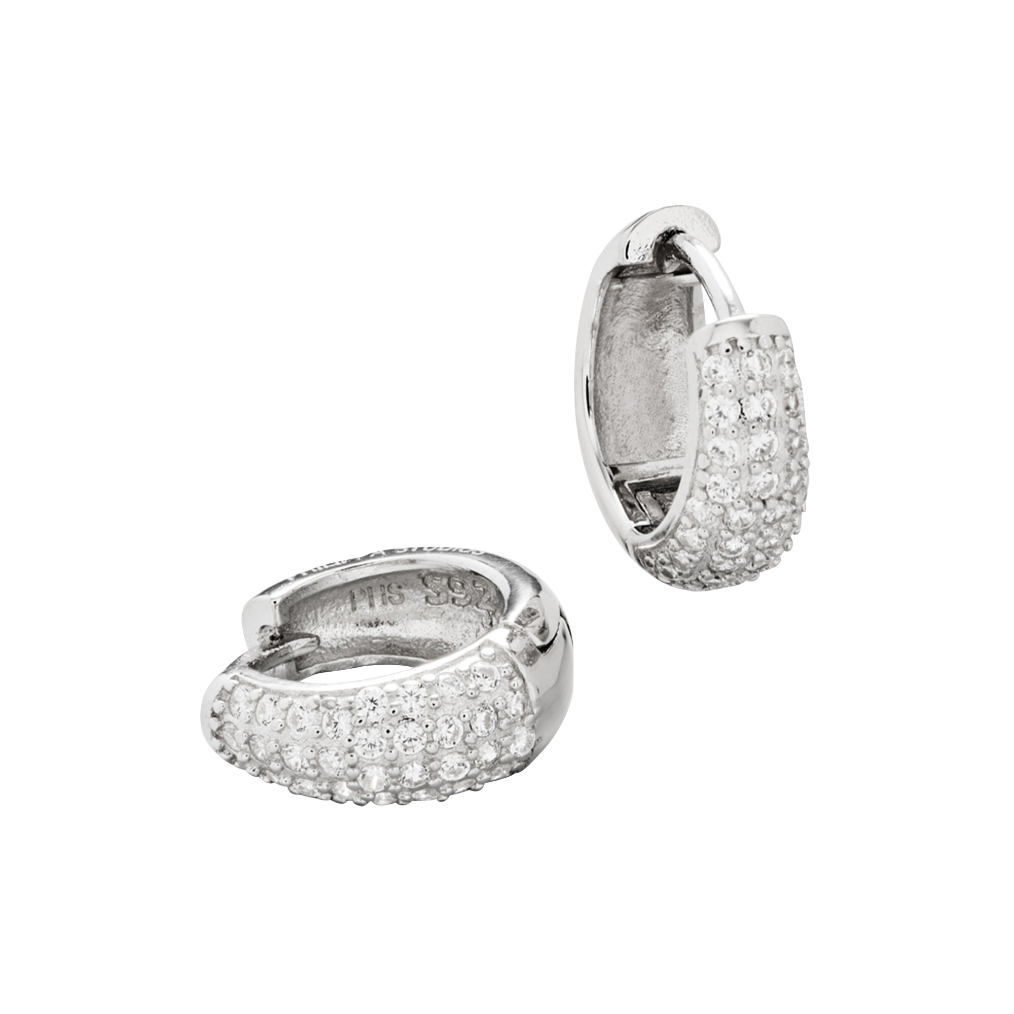 Philippa Studios - Dome Pave Hoops - S