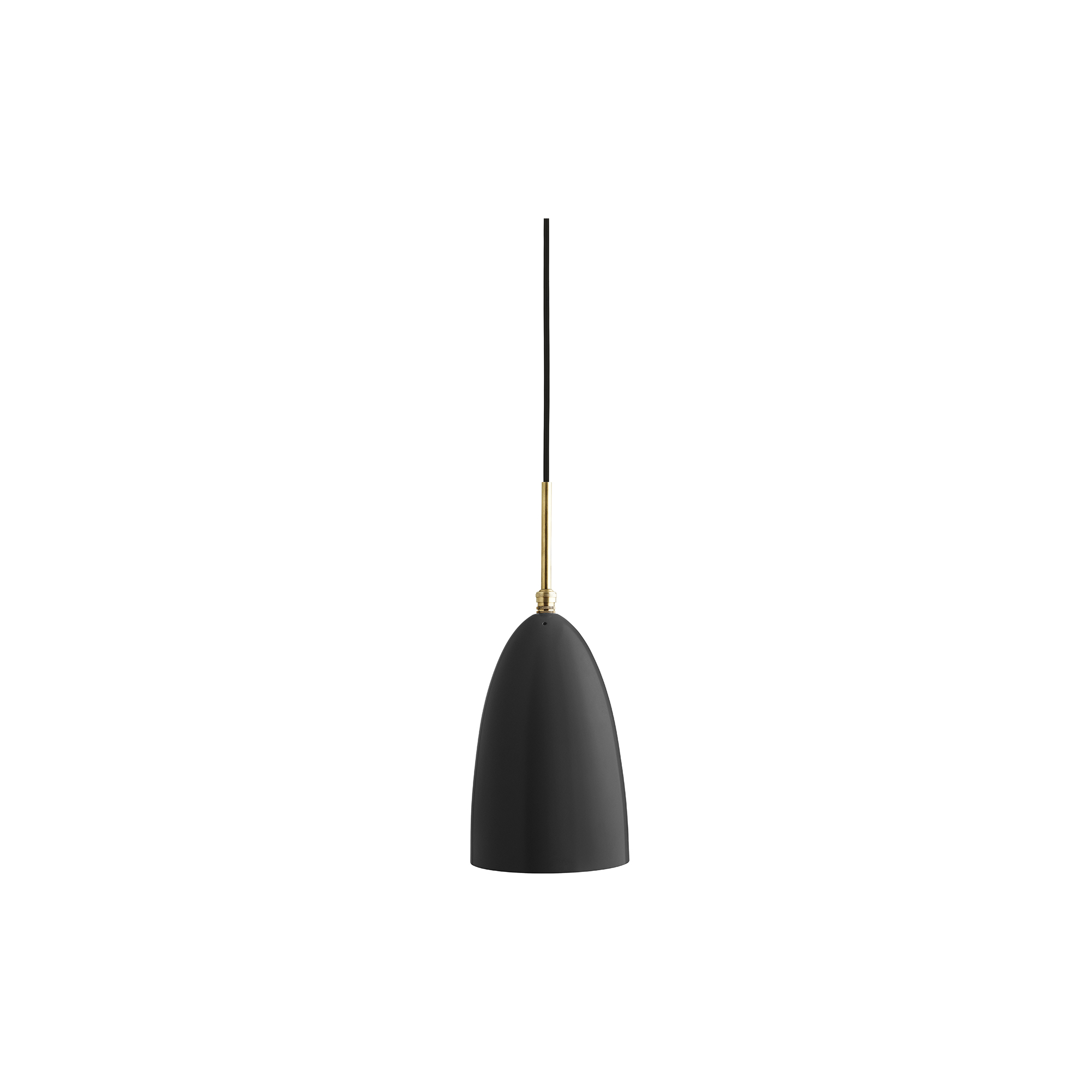 GUBI - Gräshoppa Pendant, black semi matt - H: 37-220 x Ø 15 cm.
