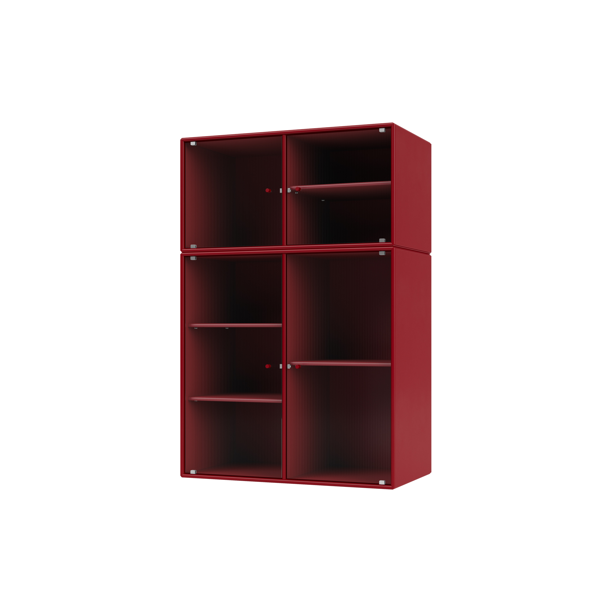 Montana Furniture - RIPPLE III vitrineskab, 165 beetroot