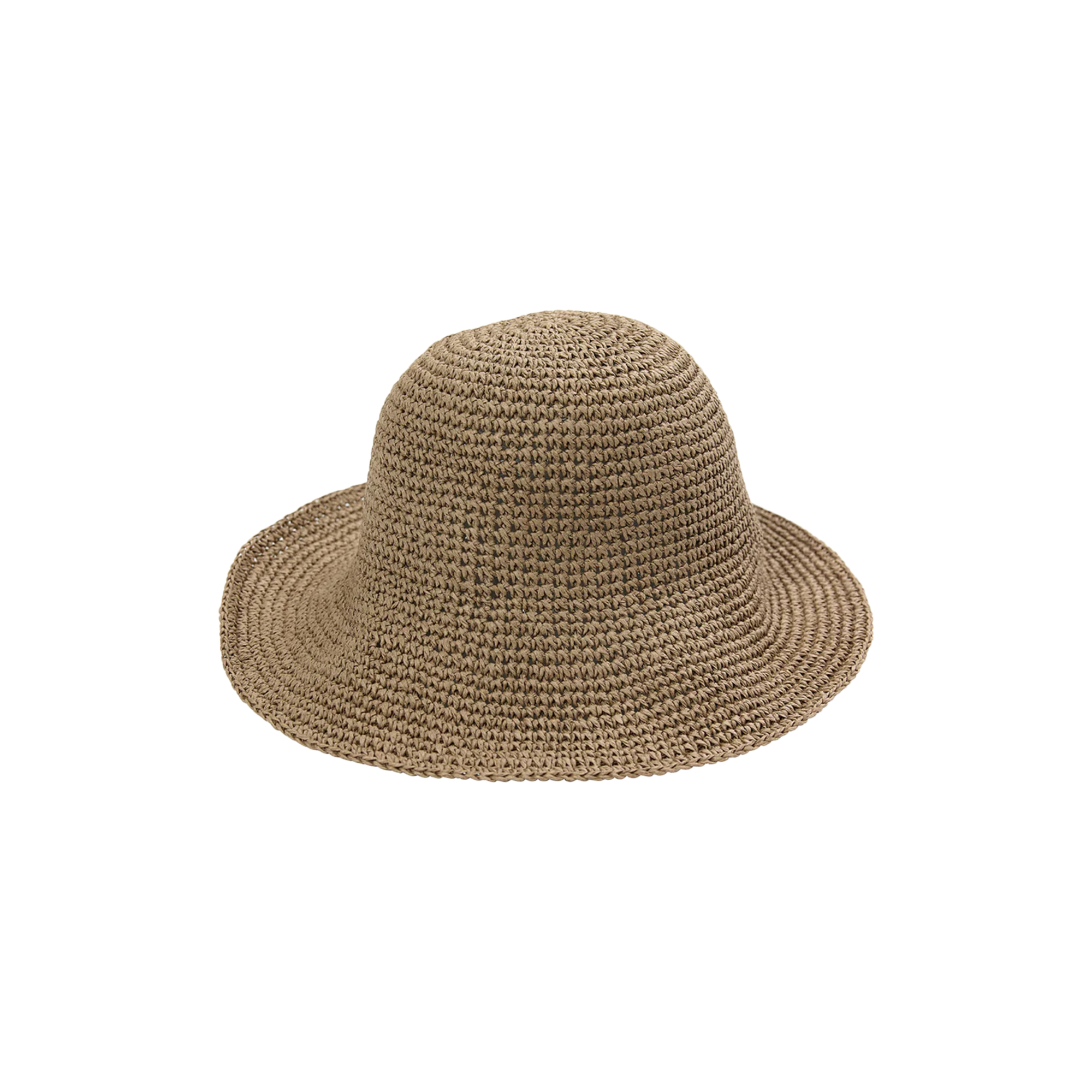 Bella Ballou - RAFFIA Hat stor skygge, taupe