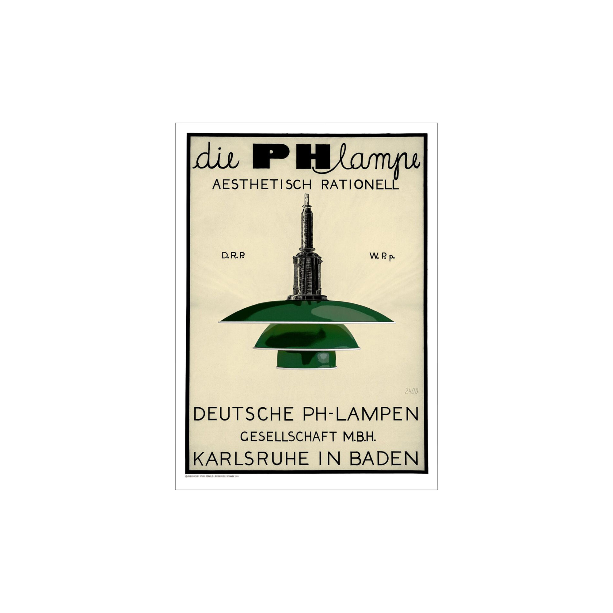 Poster & Frame - PH Lampe - Green - A3