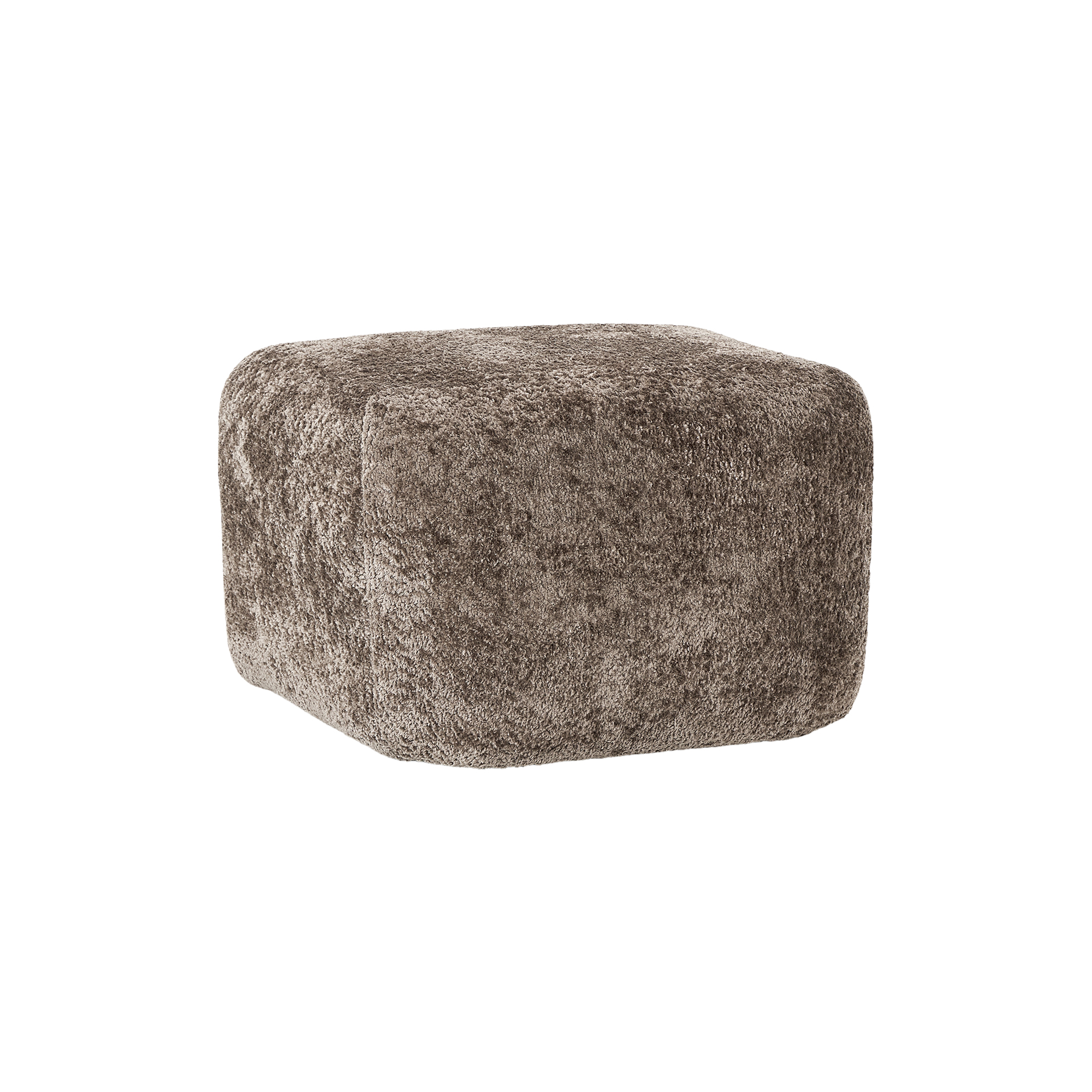 Westwing Collection - Wolke Ottoman, teddy bouclé taupe
