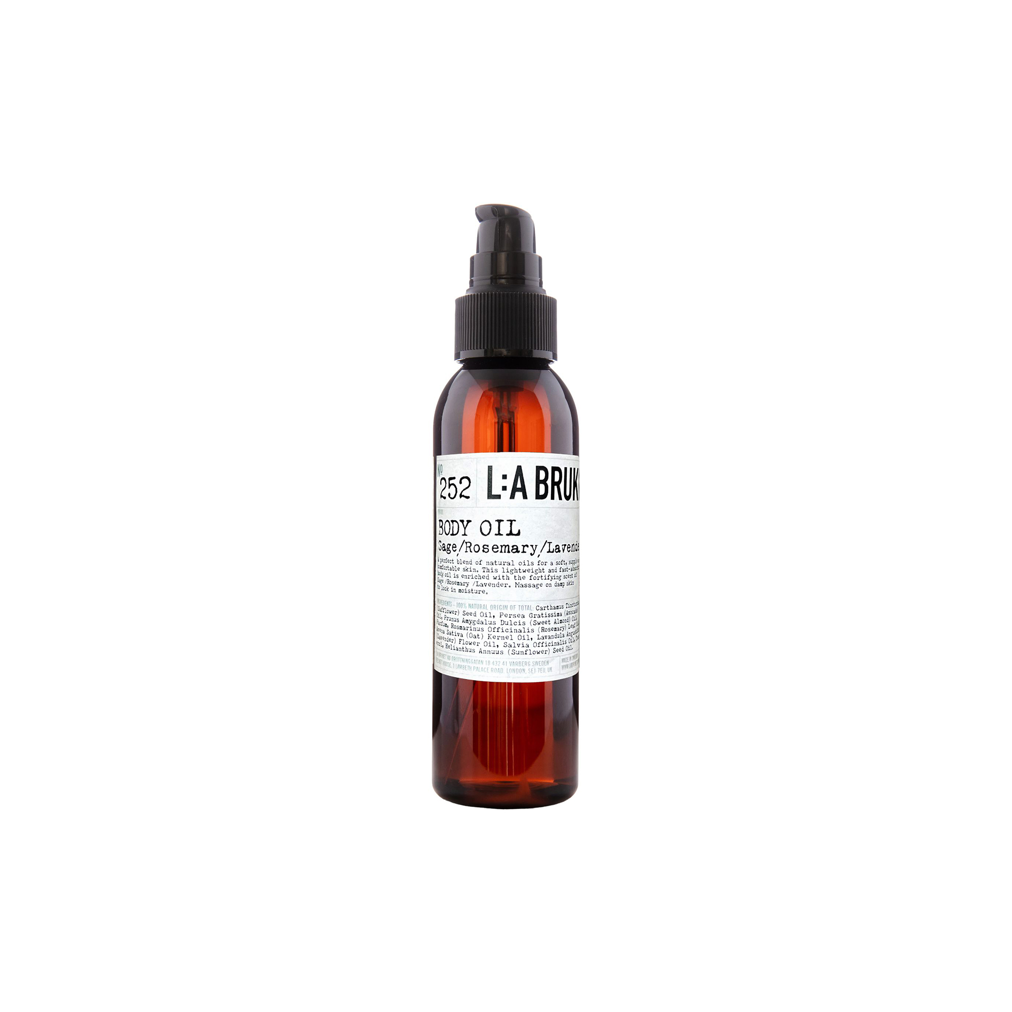 L:a Bruket - No. 252 Body Oil, sage/rosemary/lavender